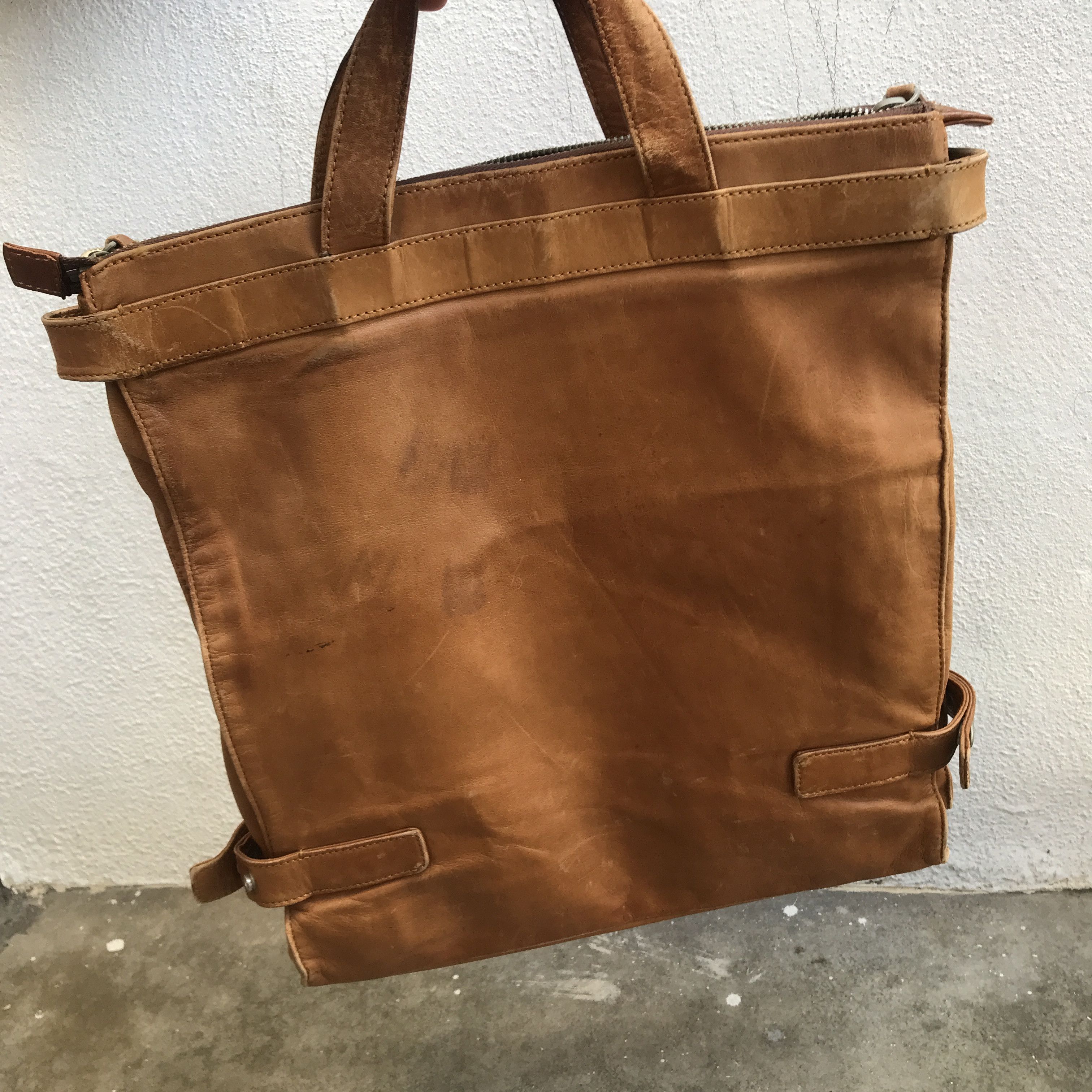 Japanese Brand × Leather unbrand Leather Handcarry bag Size ONE SIZE - 6 Thumbnail