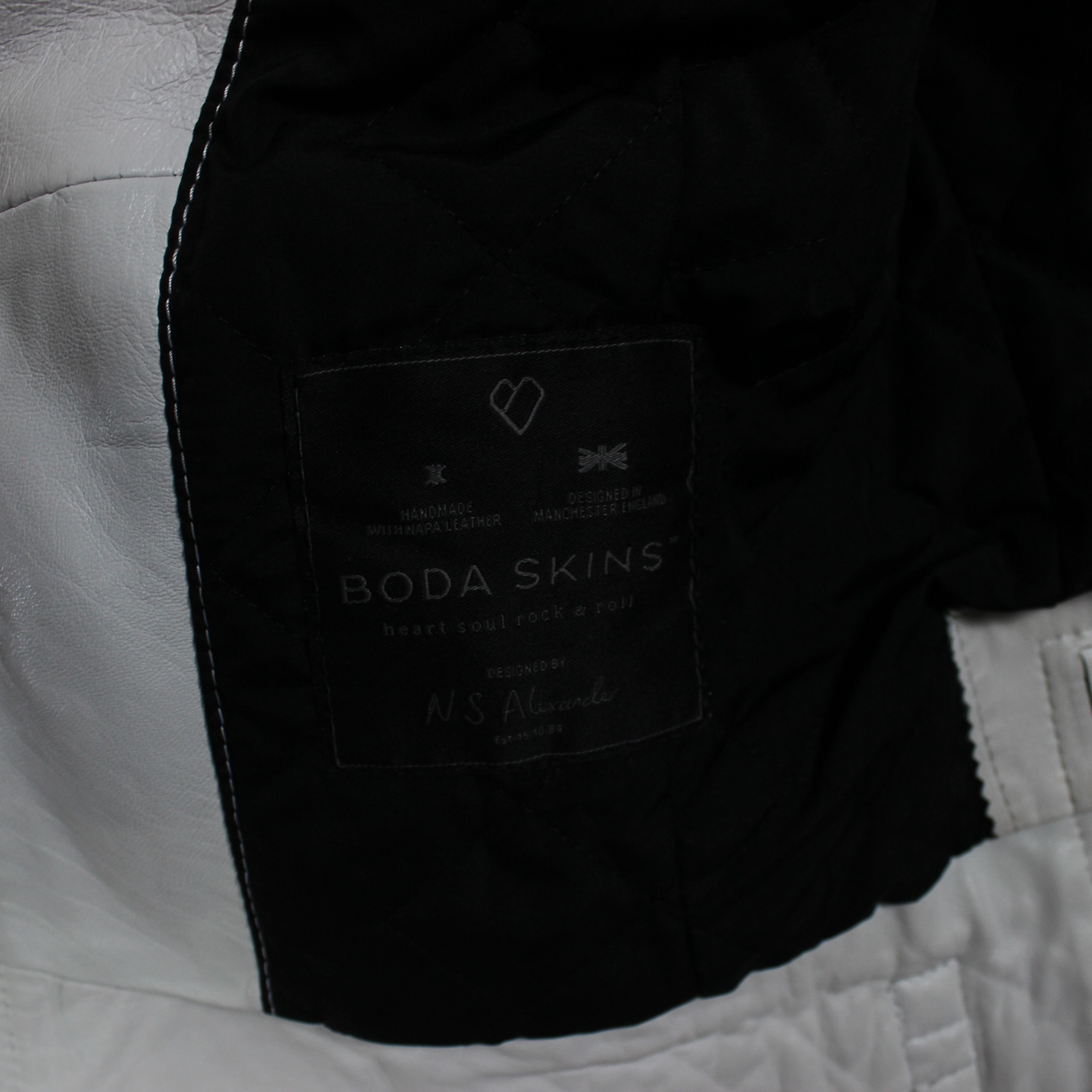 Boda Skins Boda Skins leather bike jacket US 6 M white Size M / US 6-8 / IT 42-44 - 13 Thumbnail