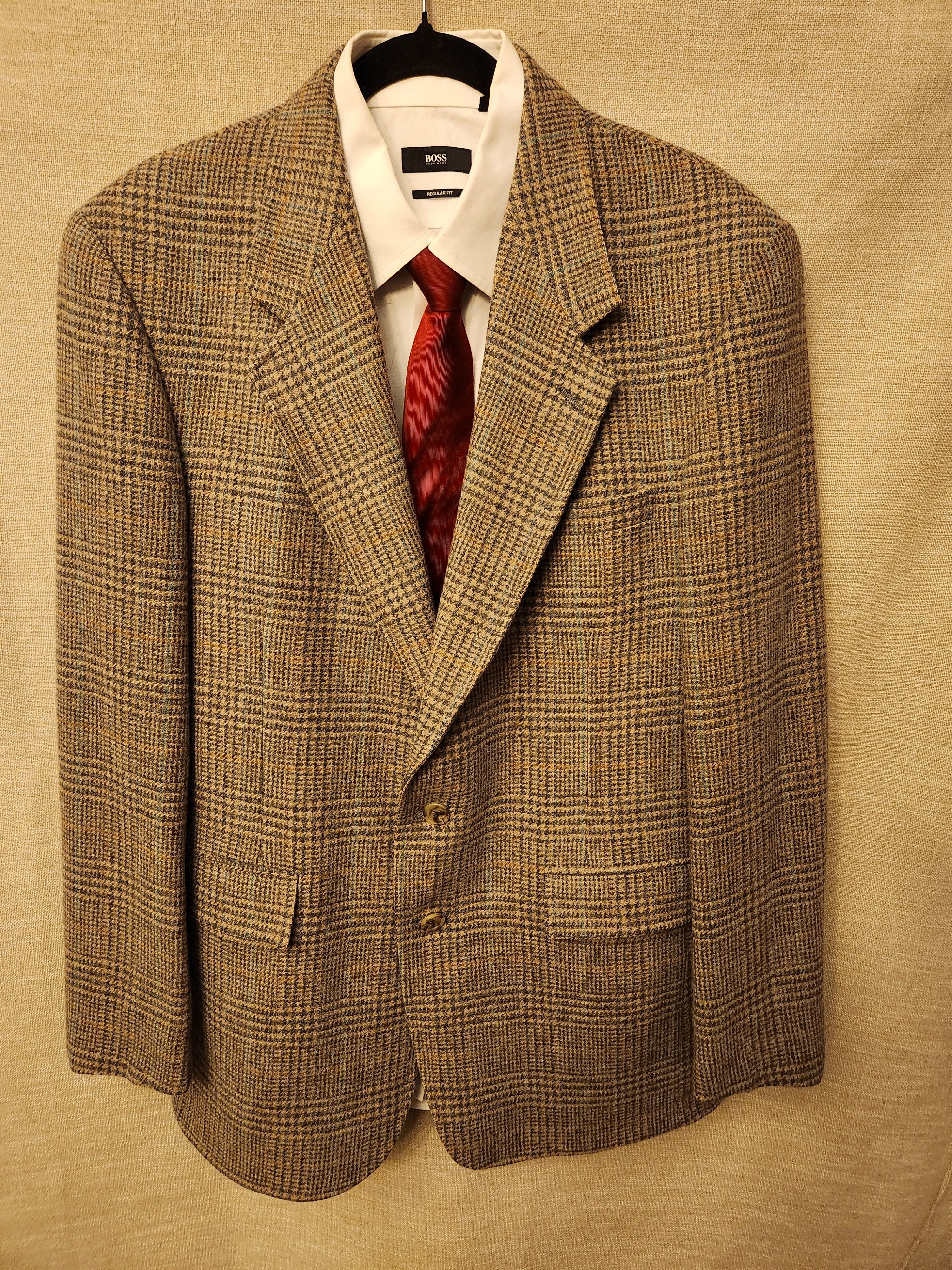 Evan Picone × Vintage Vintage 70's 100% Wool Glen Plaid Blazer Size 40R - 1 Thumbnail