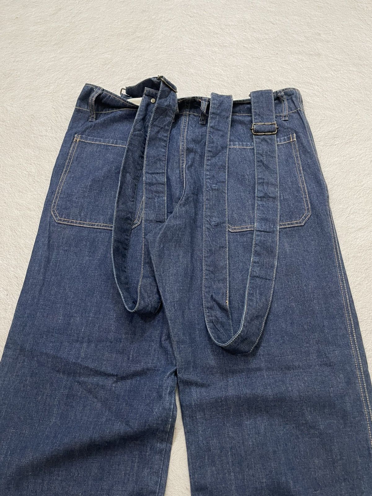 Japanese Brand 2000s Japan Workwear Denim Pants Suspender Y2K Carhartt Size US 34 / EU 50 - 6 Thumbnail