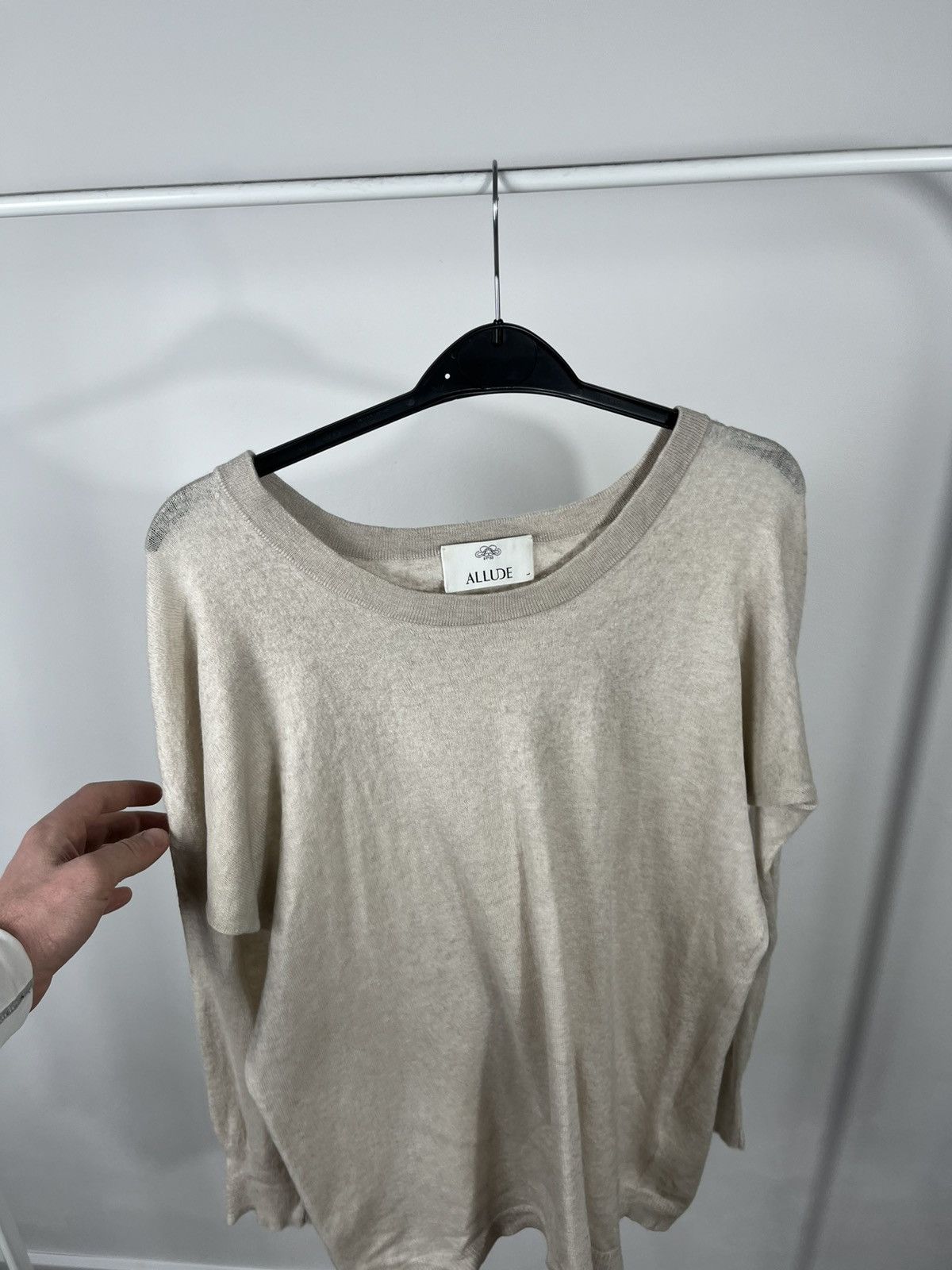 Allude Allude Cashmere Knit Sweater Beige Size L Size L / US 10 / IT 46 - 9 Thumbnail