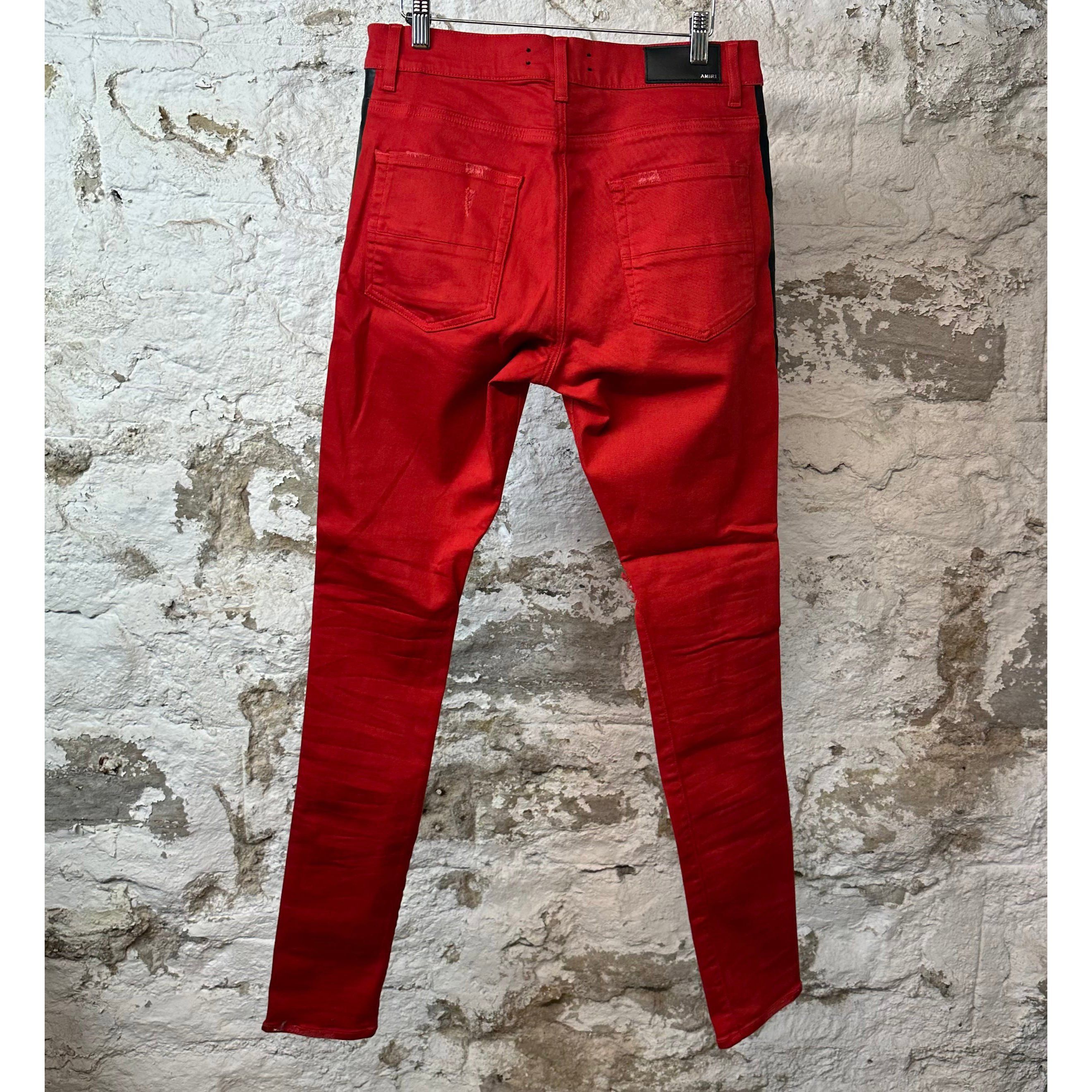 Amiri Amiri Black Stripe Red Jeans Sz 32 Size US 32 / EU 48 - 2 Thumbnail