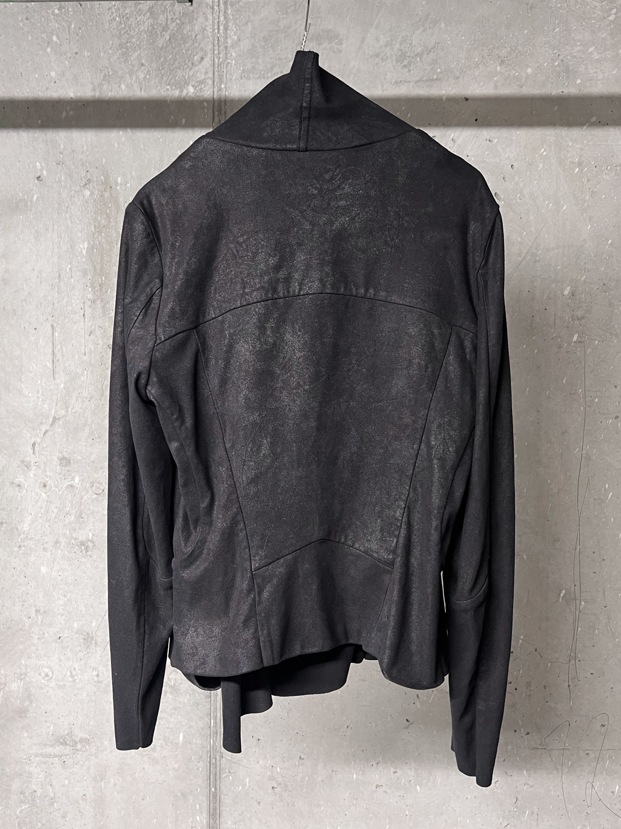 Japanese Brand Textured Black Architectural Wrap Jacket Size L / US 10 / IT 46 - 2 Thumbnail