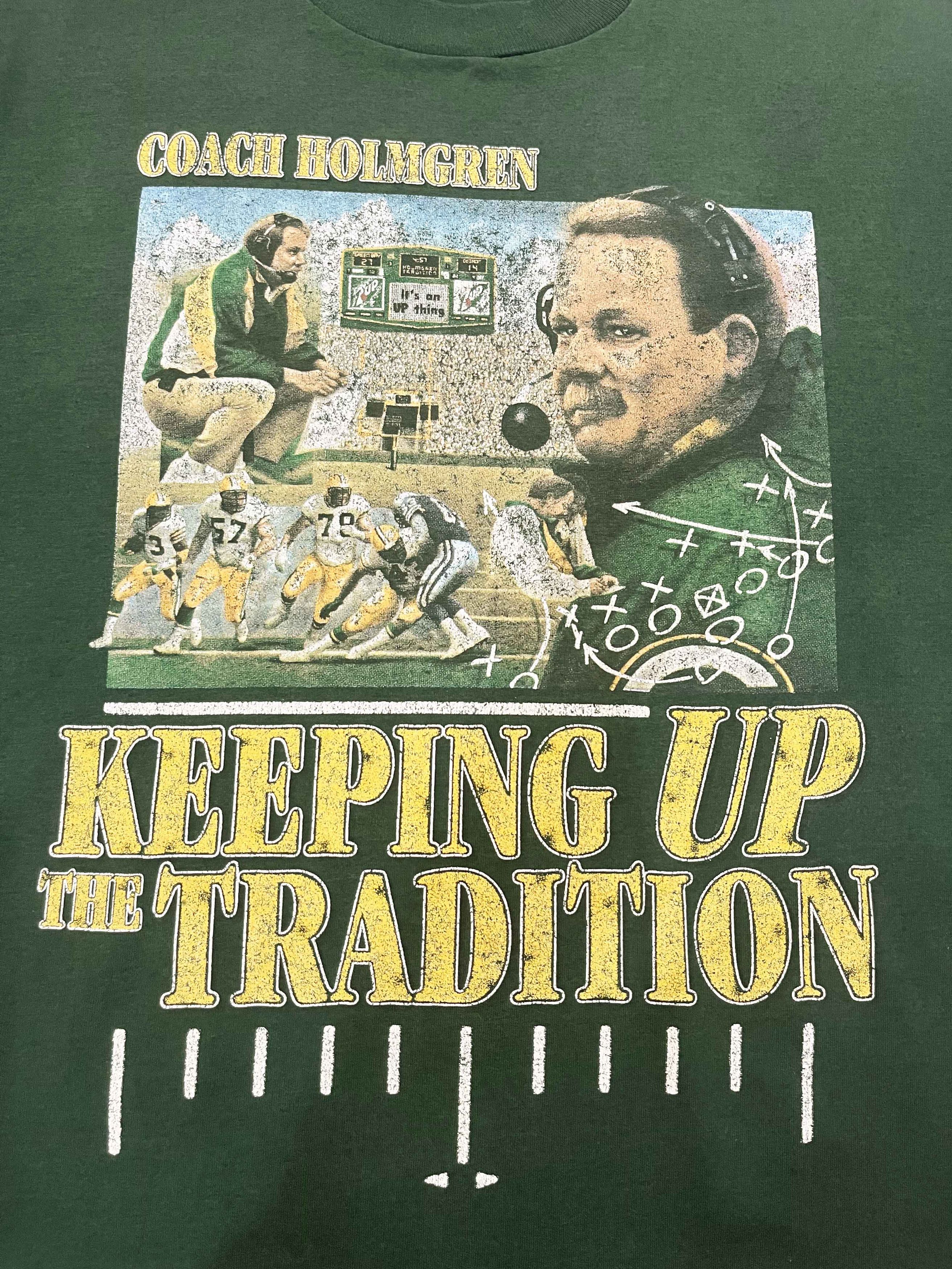 Fruit Of The Loom × NFL Vintage FOTL NFL Green Bay Packers Coach Holmgren T-Shirt Size US XL / EU 56 / 4 - 2 Thumbnail