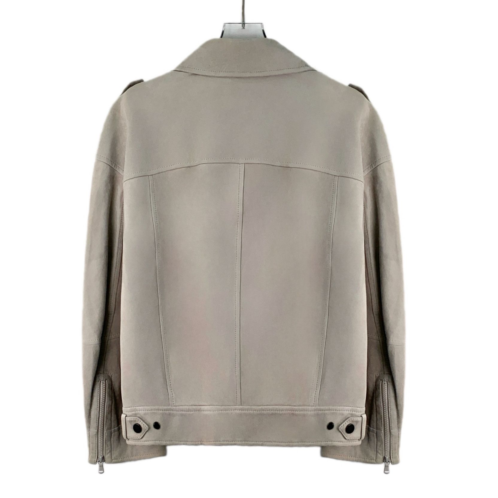 Brunello Cucinelli Brunello Cucinelli Grey Leather Zip Jacket (Size 40) Size US XXS / EU 40 - 10 Thumbnail