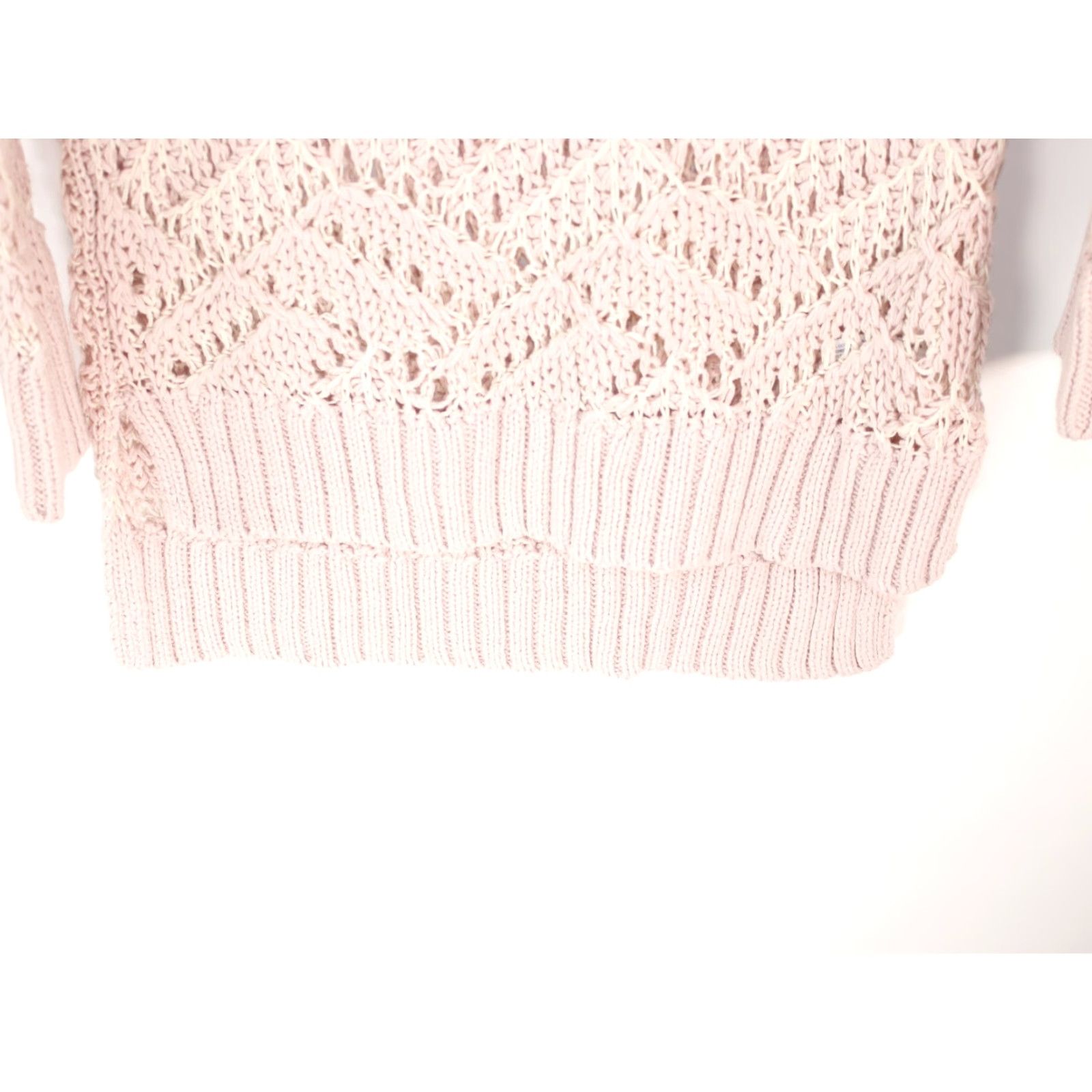 Vintage VINTAGE Open Knit Crew Neck Soft Knit Women's Sweater Womens Pink SZ XL Size XL / US 12-14 / IT 48-50 - 4 Thumbnail