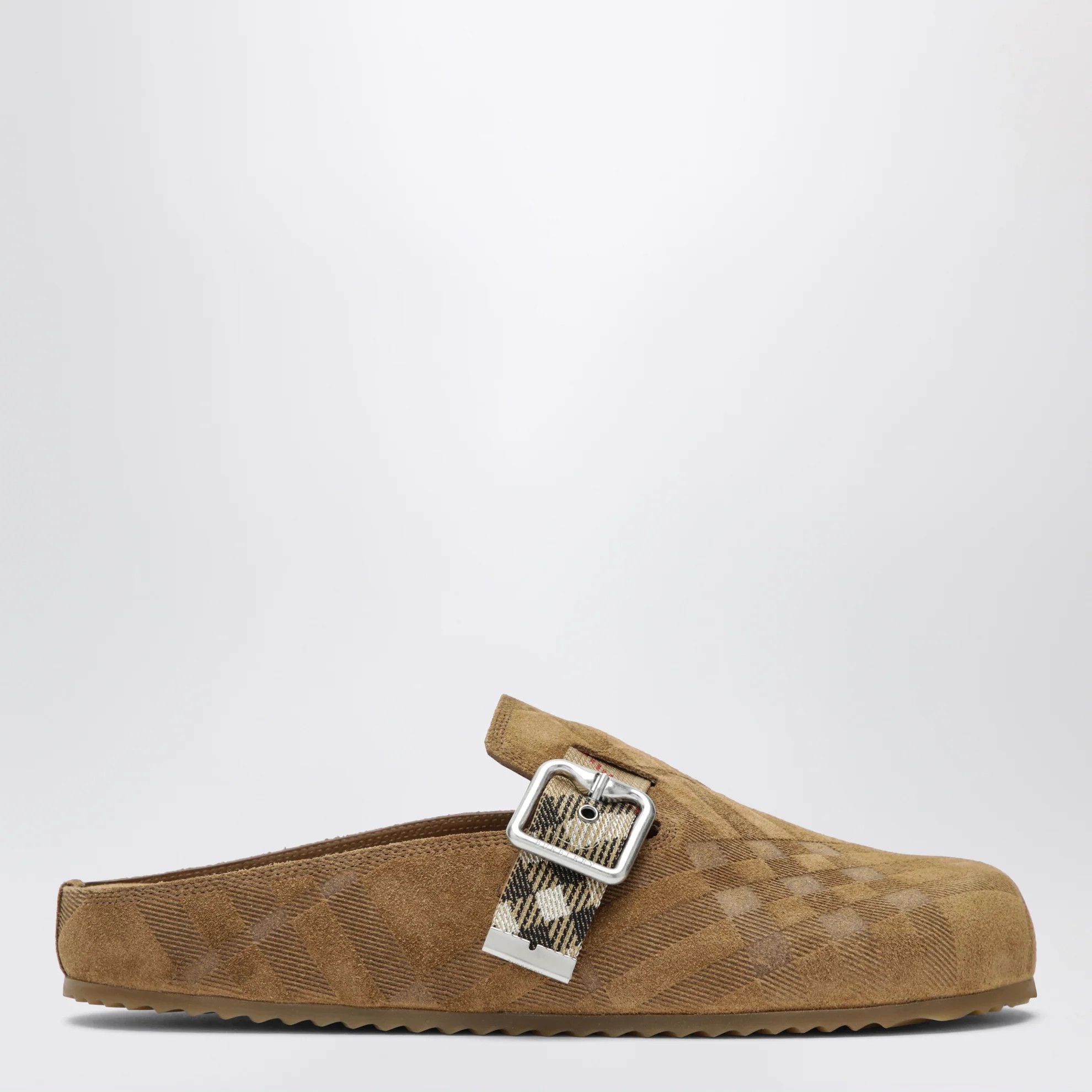 Burberry o1d2blof0426 Check Pattern Clogs Mules in Brown Size US 10 / IT 40 - 1 Thumbnail