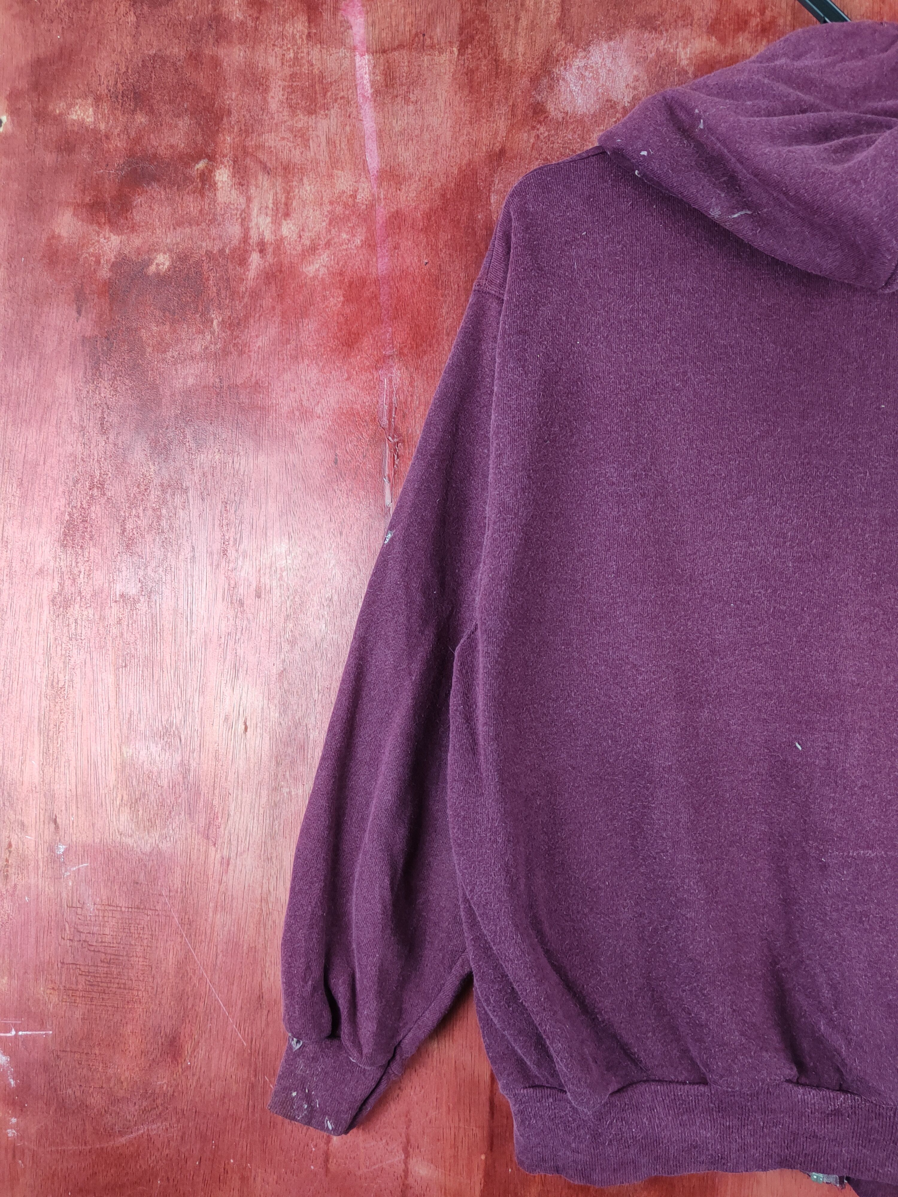 Hanes Hanes made in usa vintage Dark Purple Hoodie Sweaters #S2399 Size US L / EU 52-54 / 3 - 8 Thumbnail