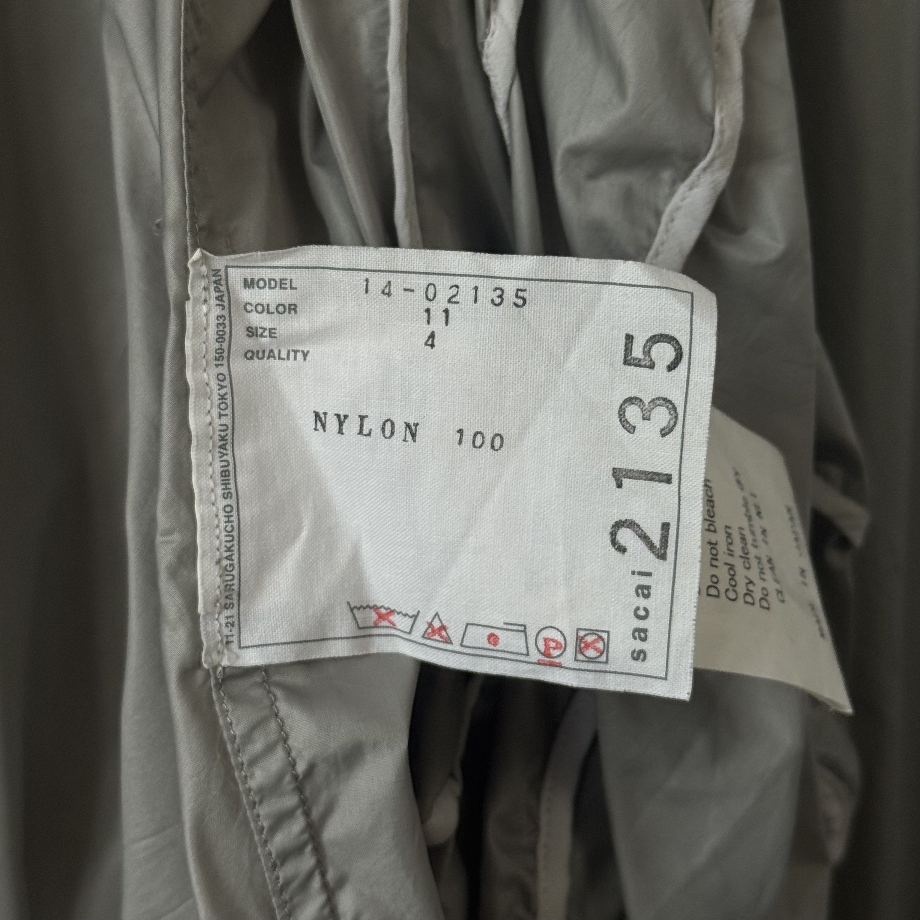 Sacai Sacaï Over Rushed Waist Windbreaker Size XL / US 12-14 / IT 48-50 - 5 Thumbnail