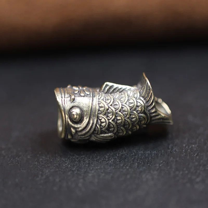 Handmade 3Pcs Carp Koi Fish Knife Beads Paracord Bead Zipper Umbrella Size ONE SIZE - 1 Thumbnail