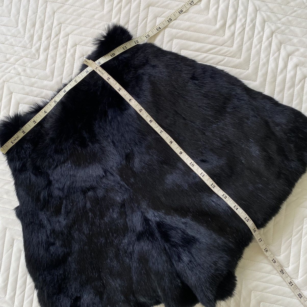 Genuine Leather Genuine Rabbit Fur Short By Ozone Community Size 23" - 3 Thumbnail