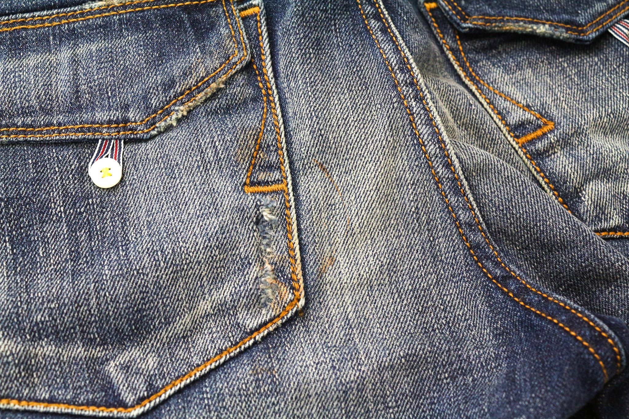Takeshy Kurosawa W32 Blue Cotton Distressed Jeans 76269 Size US 32 / EU 48 - 9 Thumbnail