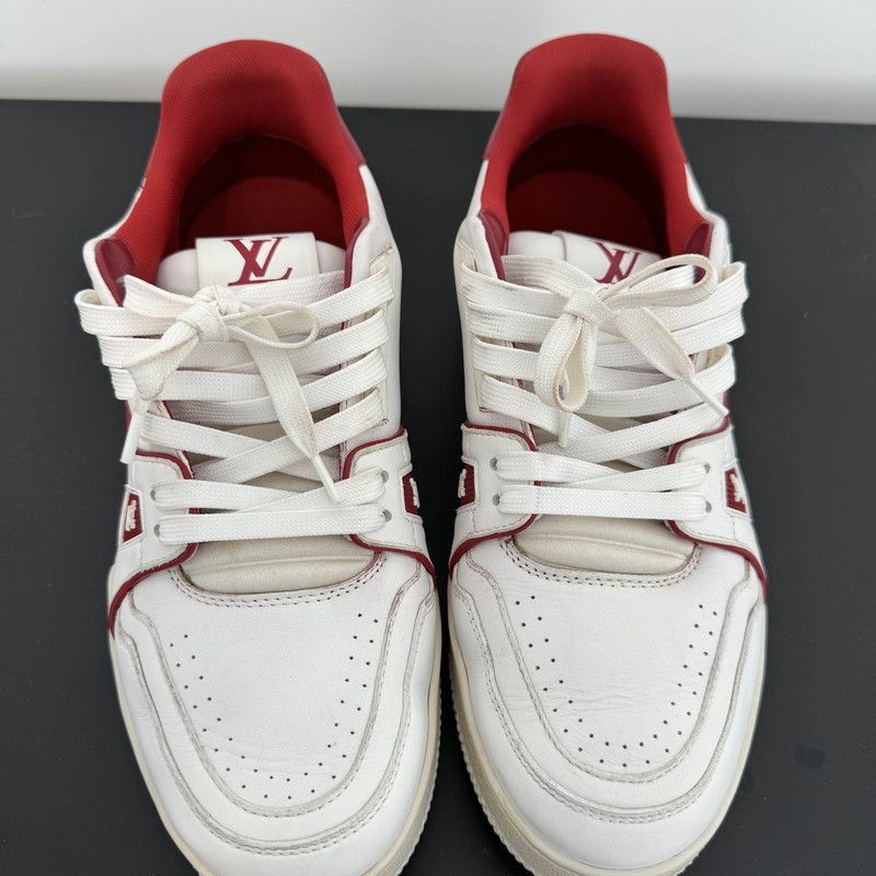 Louis Vuitton Louis Vuitton Stylish Low-Top Trainers in Red and White -25 Size US 8 / EU 41 - 1 Thumbnail