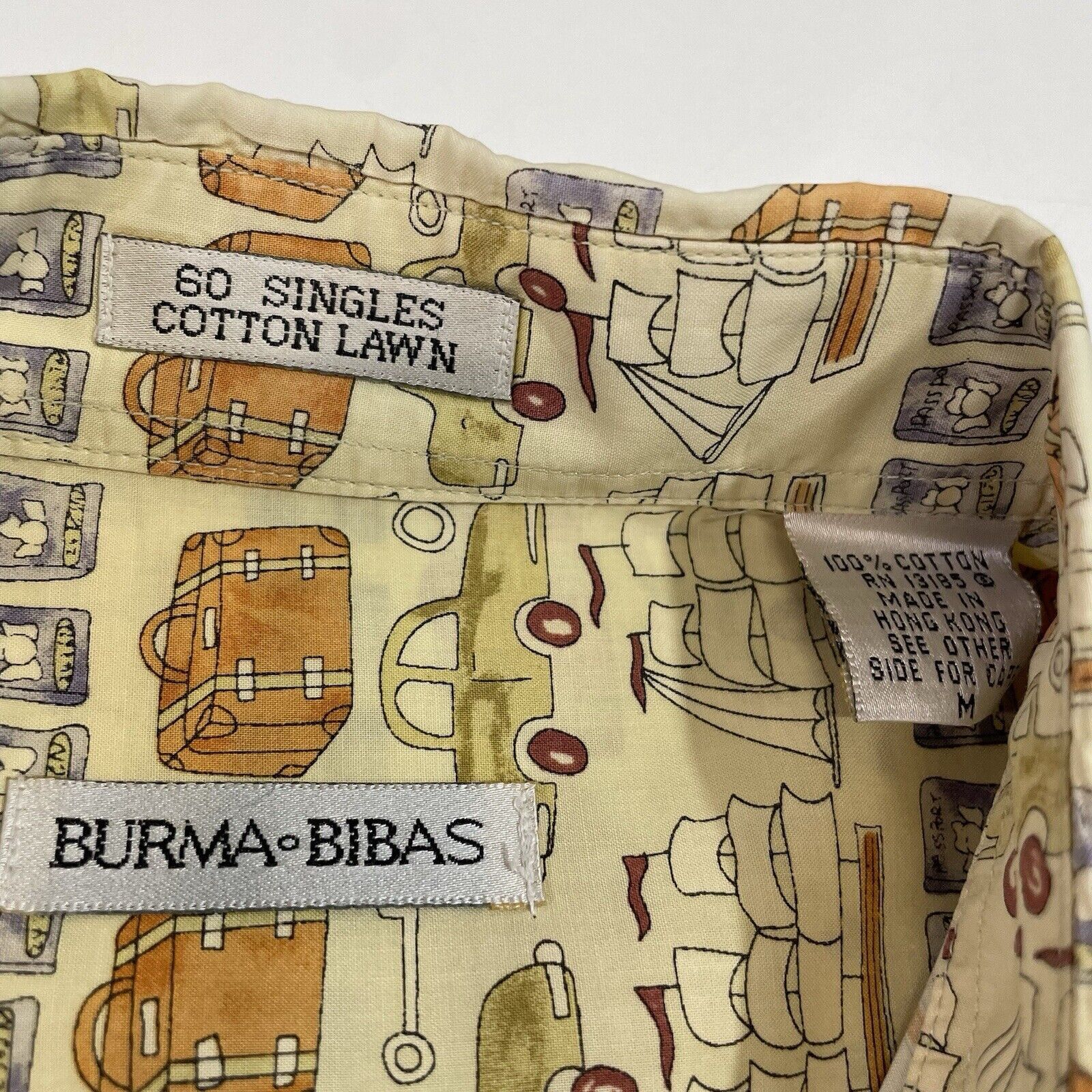 Burma Bibas Burma Bibas Men’s Travel Shirt Retro Singles Lawn Cotton M Size US M / EU 48-50 / 2 - 2 Thumbnail