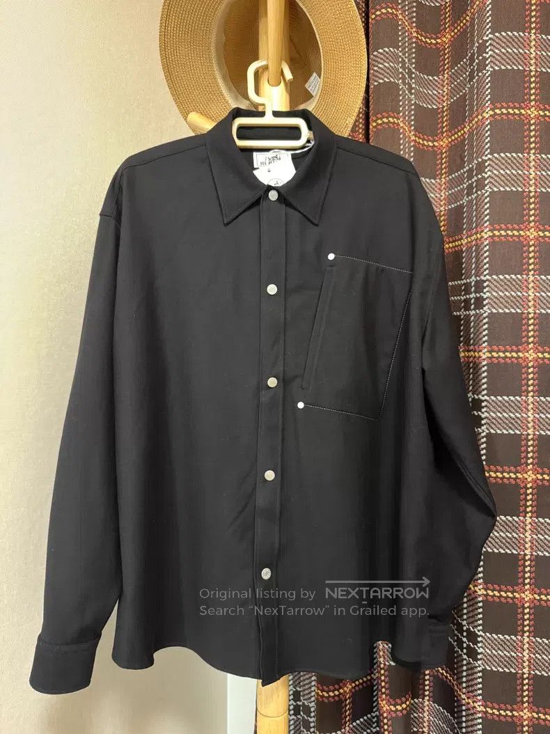 Hermes Hermes Jacket coat, 100% wool, show model, drooped shoulde Size US XXS / EU 40 - 1 Thumbnail