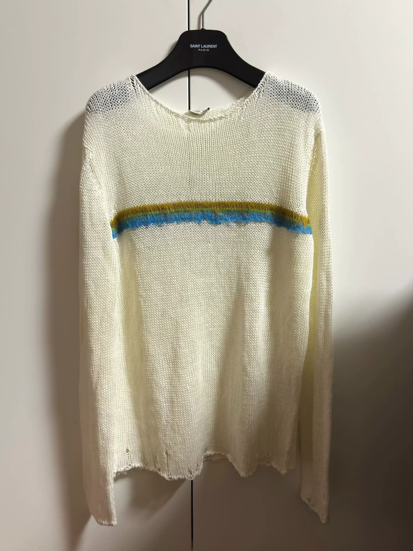 Saint Laurent Paris striped knit sweater by saint laurent Size US M / EU 48-50 / 2 - 1 Thumbnail
