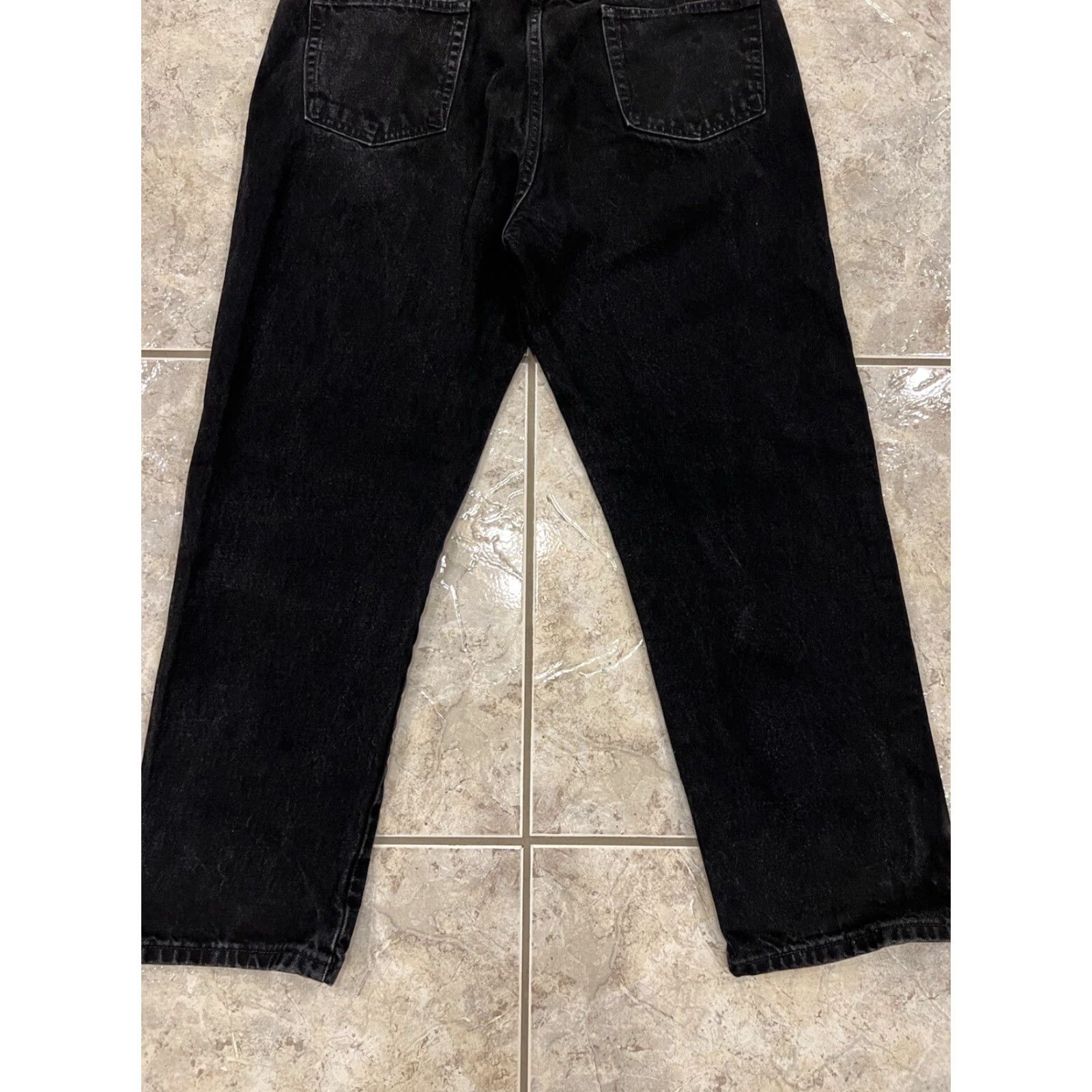 Denime Rustler Jeans Black 40x30 Straight Regular Denim 100% Cotton 5-Pocket Vintage? No Size US 40 / EU 56 - 2 Thumbnail