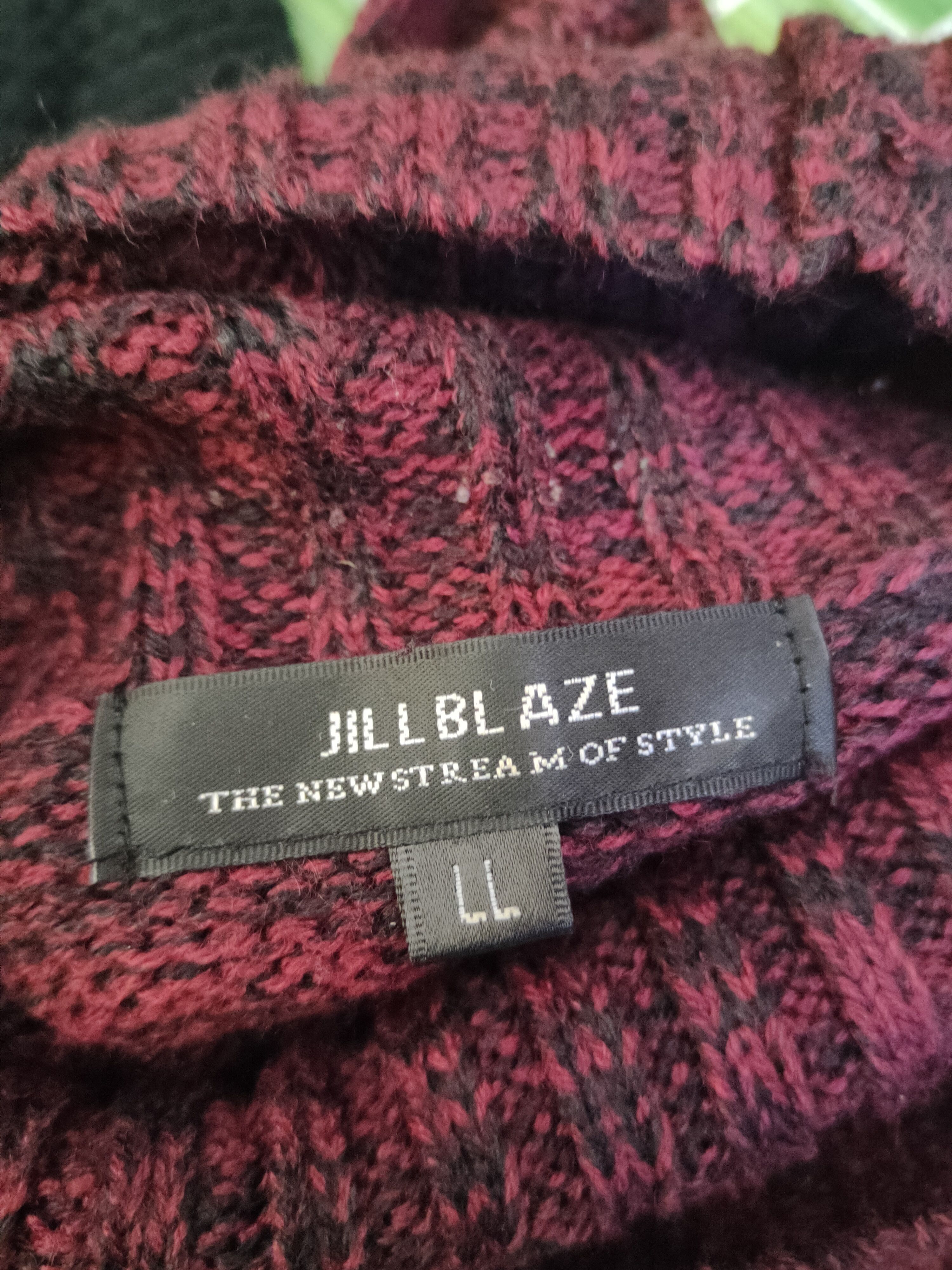 Japanese Brand Jill Blaze Maroon Knitwear Sweatshirts #W1093 Size US L / EU 52-54 / 3 - 12 Thumbnail