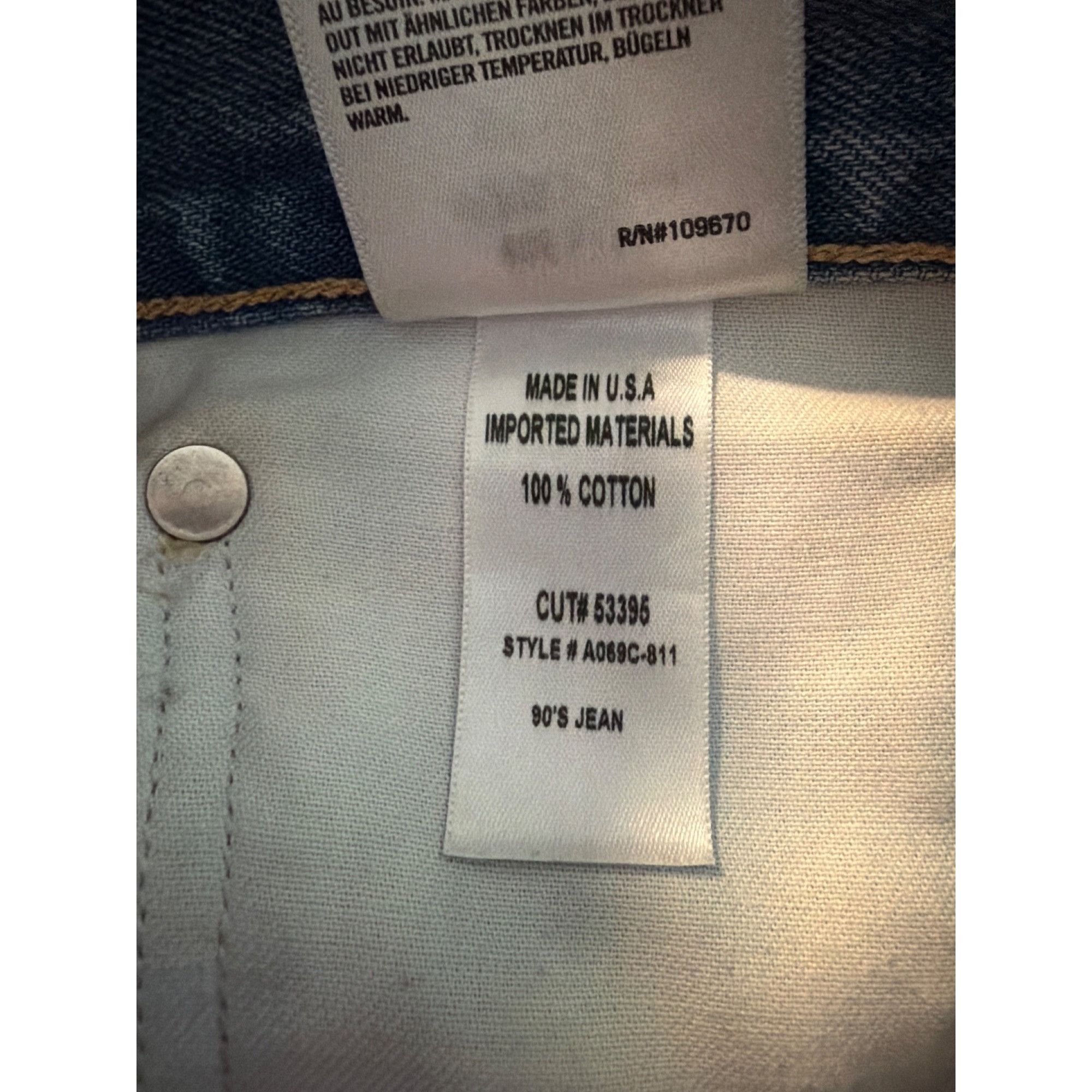 Agolde Agolde 90s Jeans Distressed Destroyed Holes Blue Denim Butto Size 42" / US 20 - 8 Thumbnail