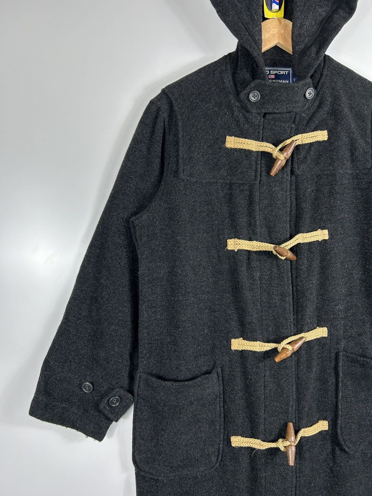 Polo Ralph Lauren × Ralph Lauren × Vintage ⚡️Vintage Polo Sport Ralph Lauren Wool Duffle Long Coat Size M / US 6-8 / IT 42-44 - 3 Thumbnail