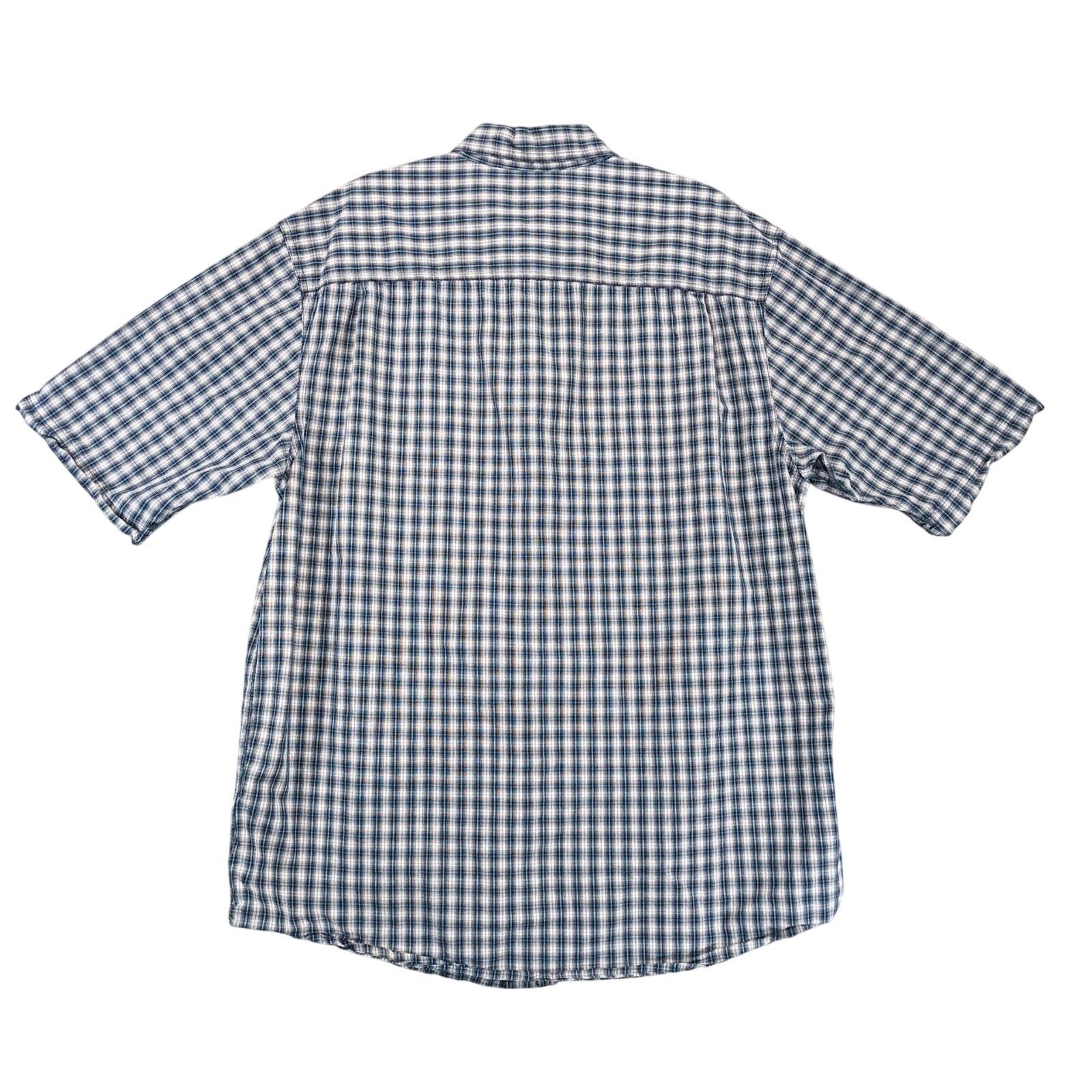 Wolverine Wolverine Blue Plaid Cotton Button Down Shirt Men's L Tall Size US L / EU 52-54 / 3 - 2 Thumbnail