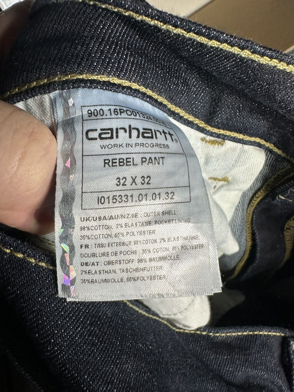 Carhartt Carhartt WIP Rebel Pant Jeans 32x32 Navy Denim Pants Size US 32 / EU 48 - 5 Thumbnail