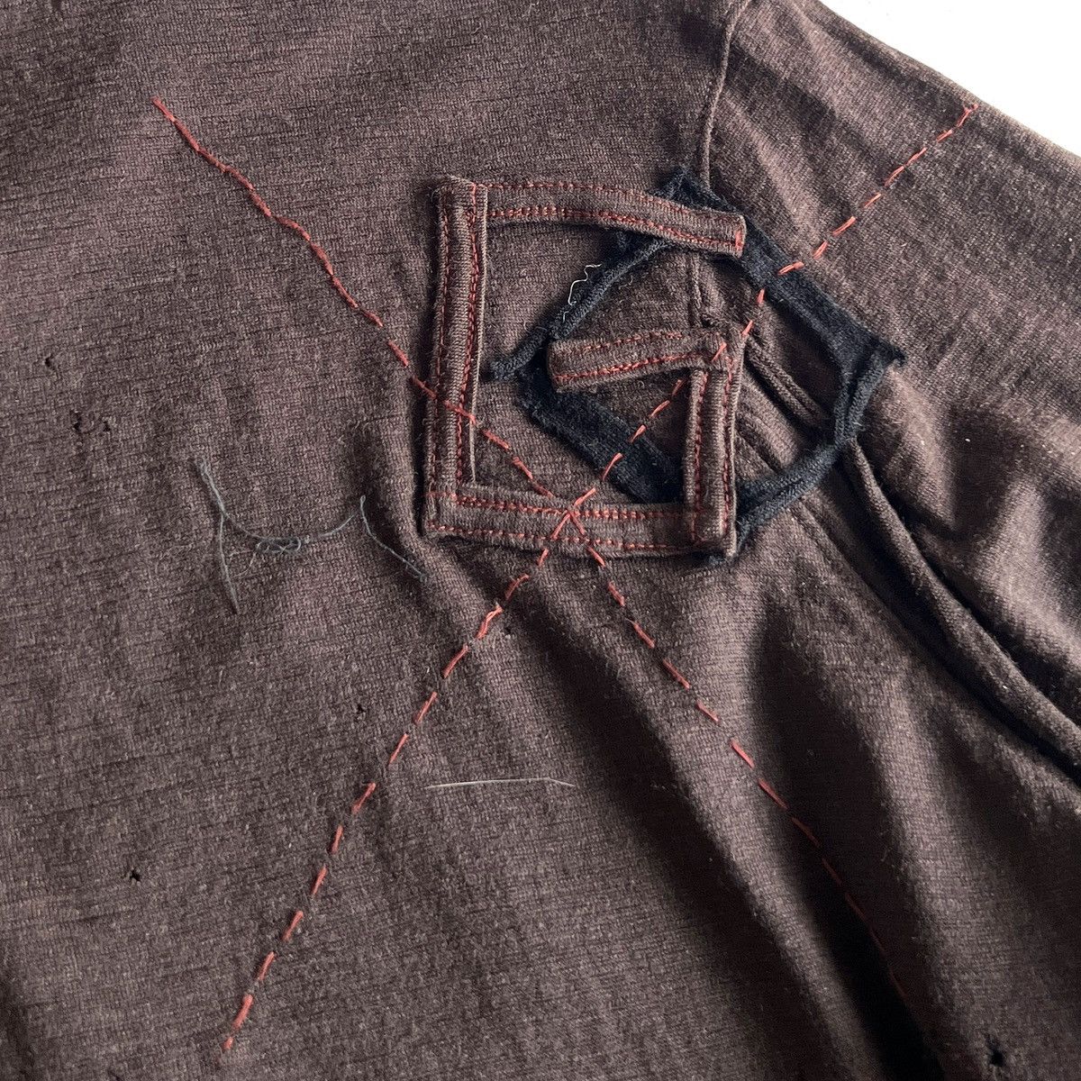 Designer MARITHÉ FRANCOIS GIRBAUD Long Sleeve Scab T-Shirt Size US M / EU 48-50 / 2 - 9 Thumbnail
