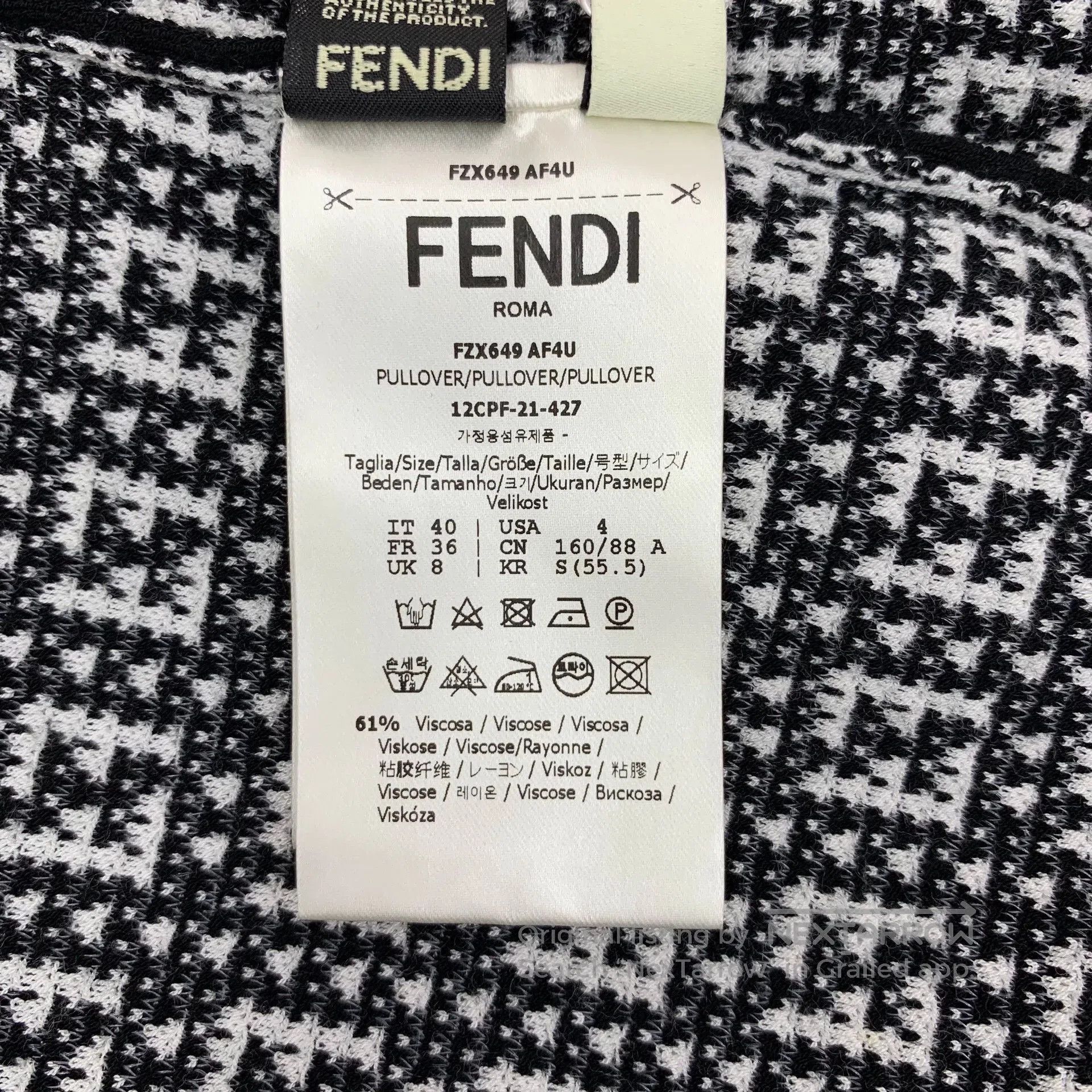 Fendi fendi color block logo short sleeve knit top. Size US M / EU 48-50 / 2 - 8 Thumbnail