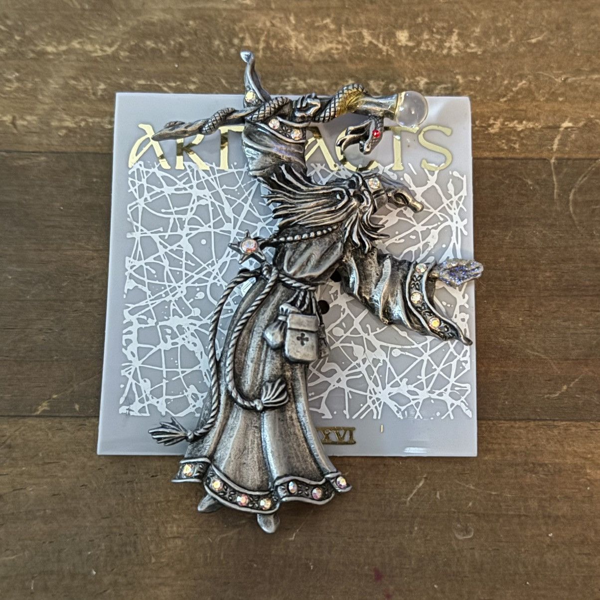 Vintage Vintage Jonette Jewelry large pewter wizard brooch Size ONE SIZE - 5 Thumbnail