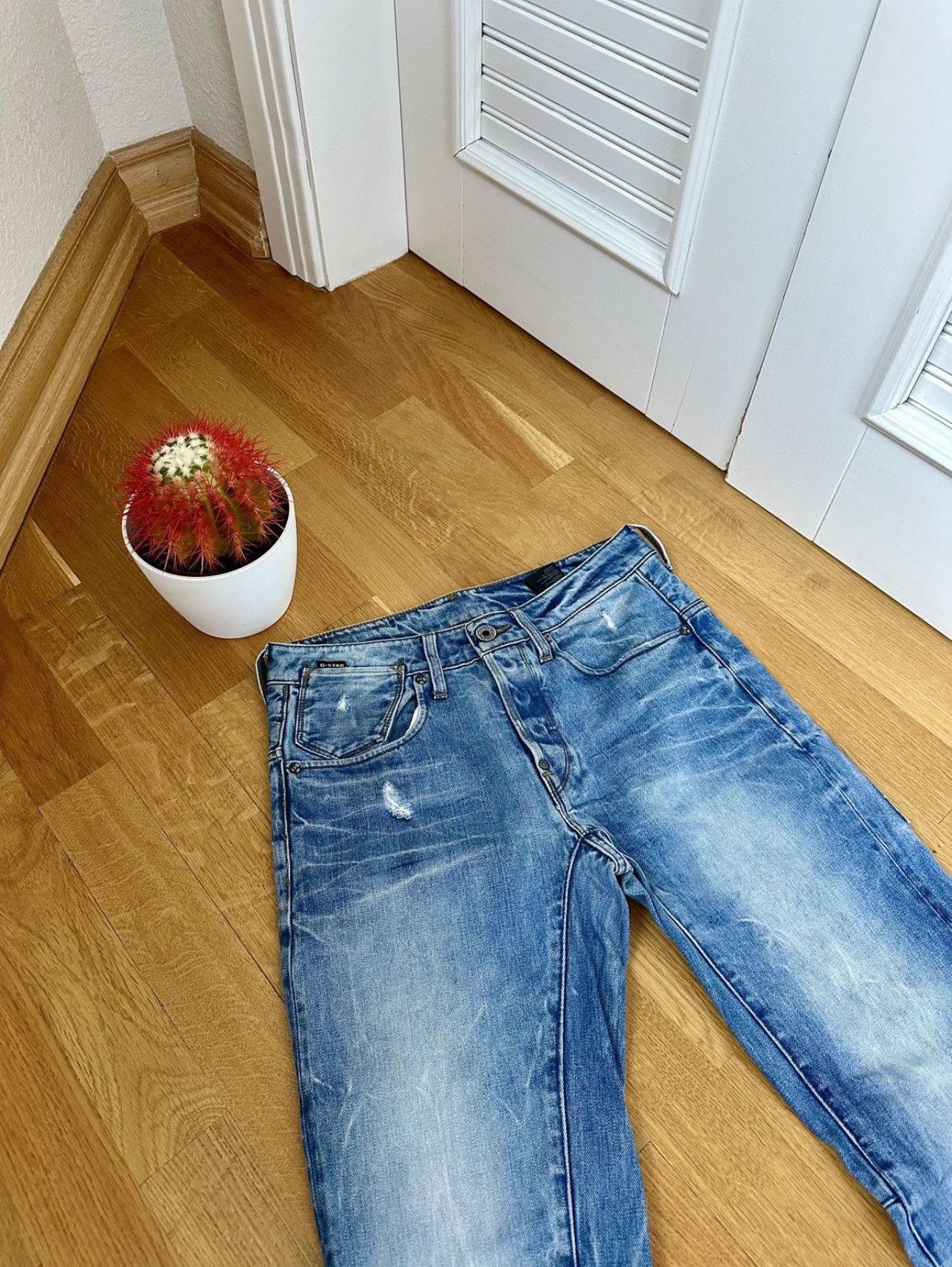 G-Star Vintage Washed Flared Gstar Pants Denim Y2K Size US 29 - 4 Thumbnail