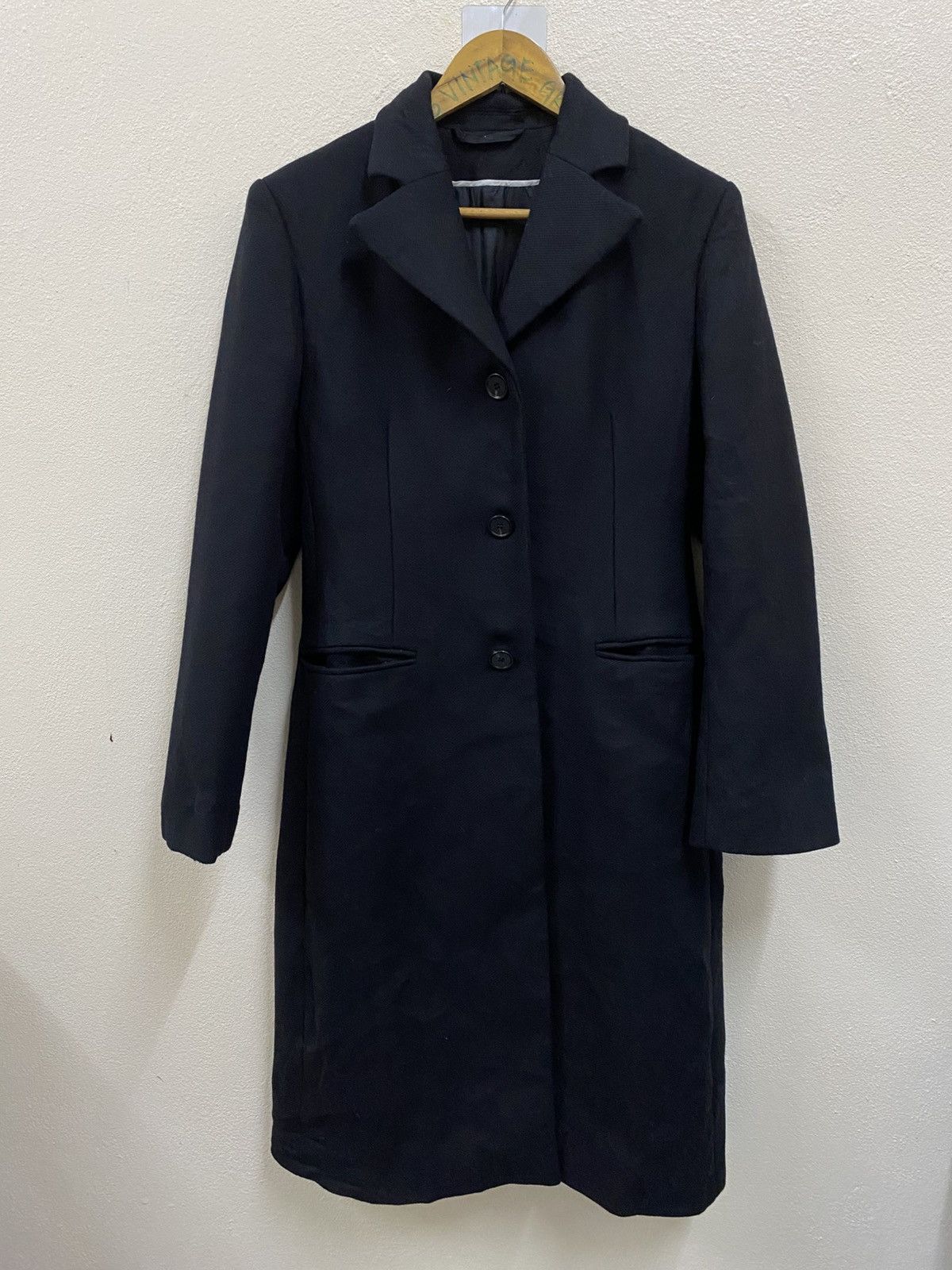 Cos Cos Black Wool Coat Jacket Size XS / US 0-2 / IT 36-38 - 2 Thumbnail