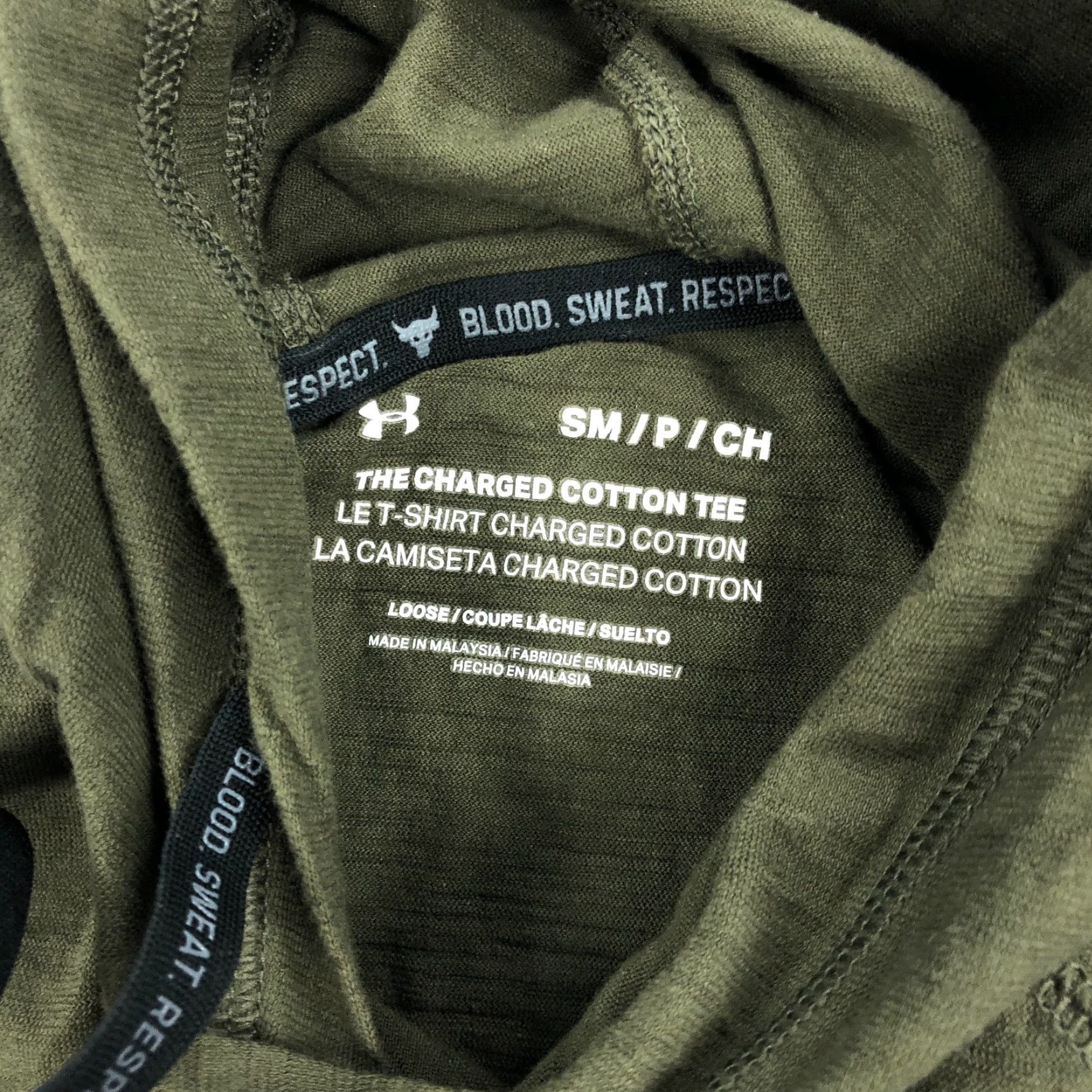 Under Armour Under Armour Project Rock Hoodie Shirt Mens Small Charged Cotton Green Crew Neck Pullover with Hooded Pockets Gym Workout Short Sleeve Size US S / EU 44-46 / 1 - 3 Thumbnail
