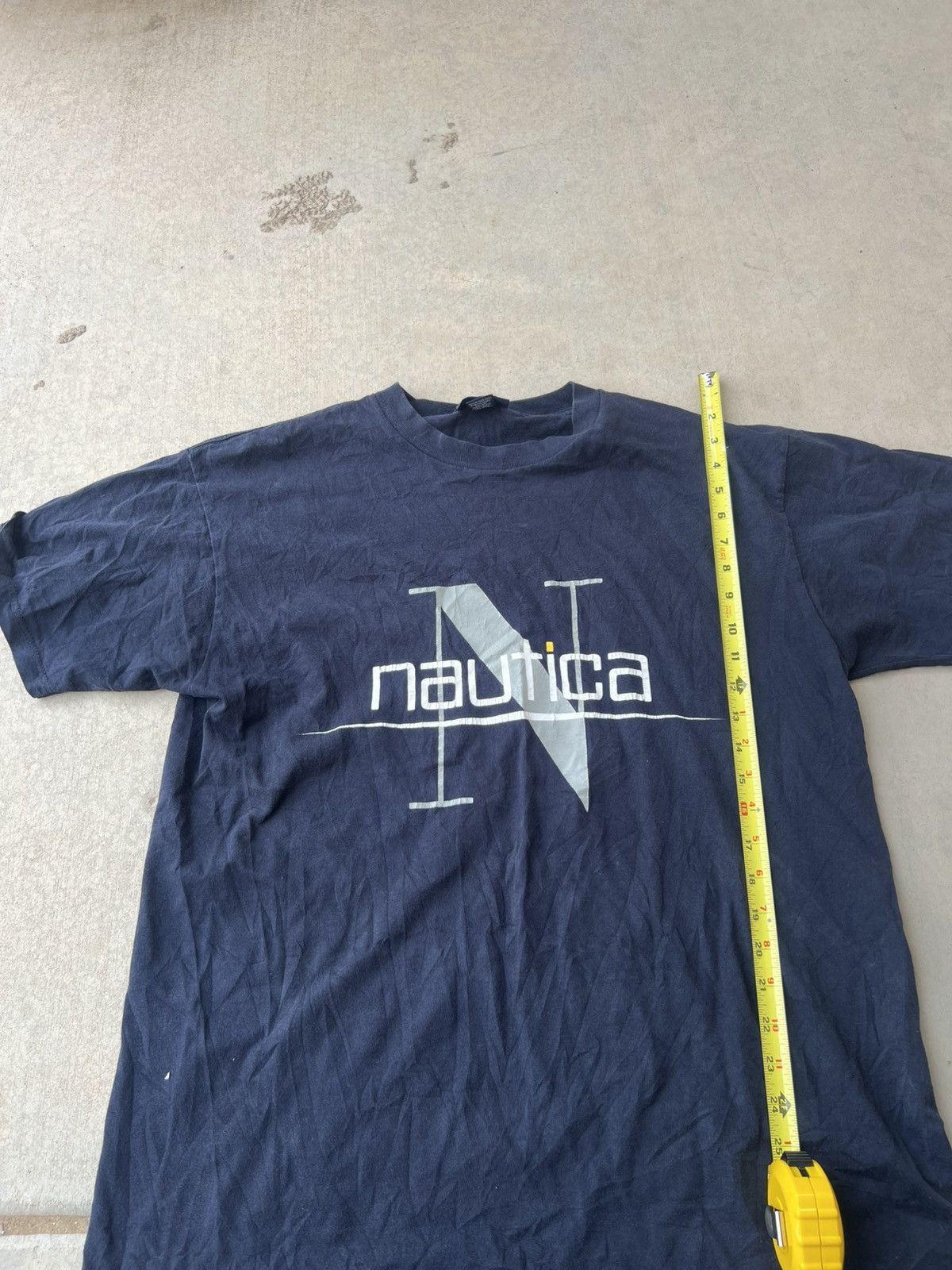 Nautica Vintage 90s Nautica Navy Big Logo Men’s T-Shirt Medium Size US M / EU 48-50 / 2 - 2 Thumbnail