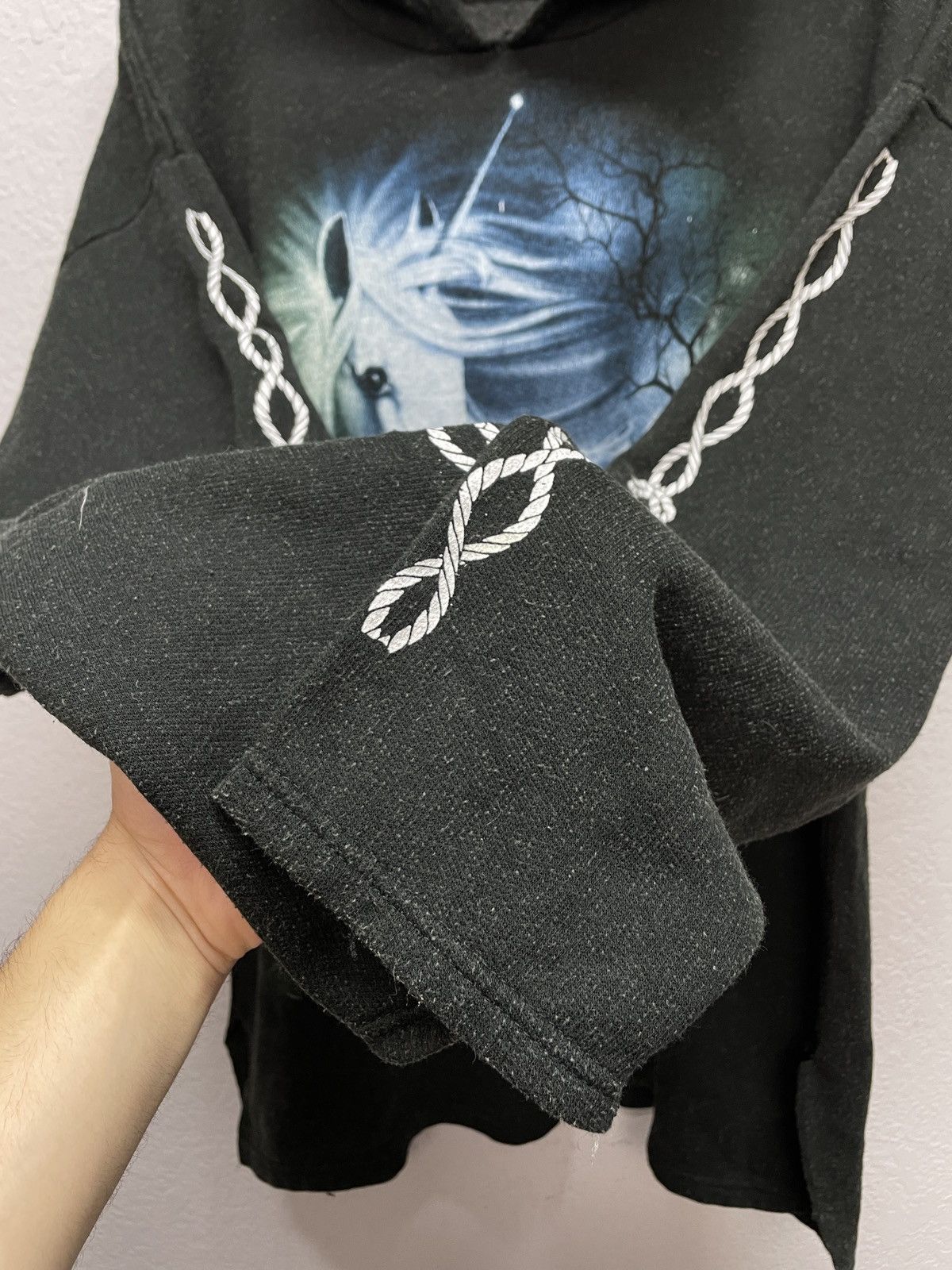 Band Tees Vintage Gothic Unicorn Hoodie Airbrush FantasyDark Aesthetic Size US XL / EU 56 / 4 - 5 Thumbnail
