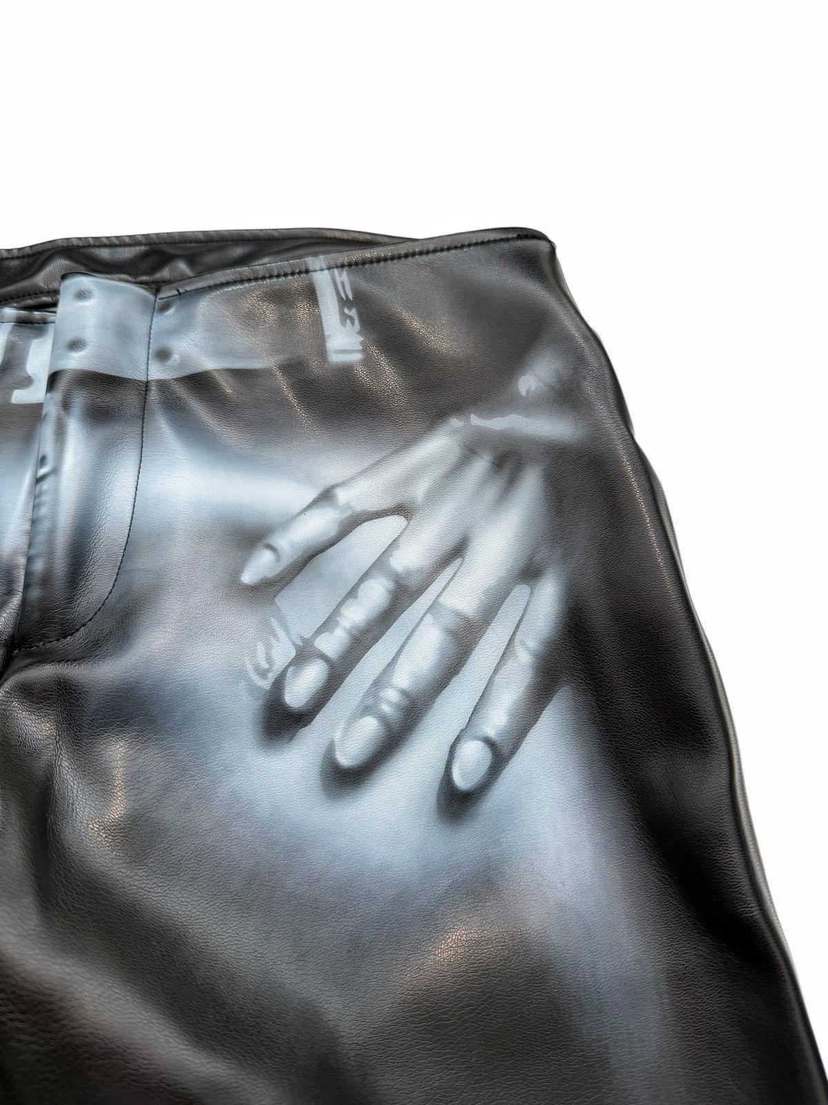 Mowalola Airbrushed Grope Vegan Leather Pants Size US 26 / EU 42 - 6 Thumbnail