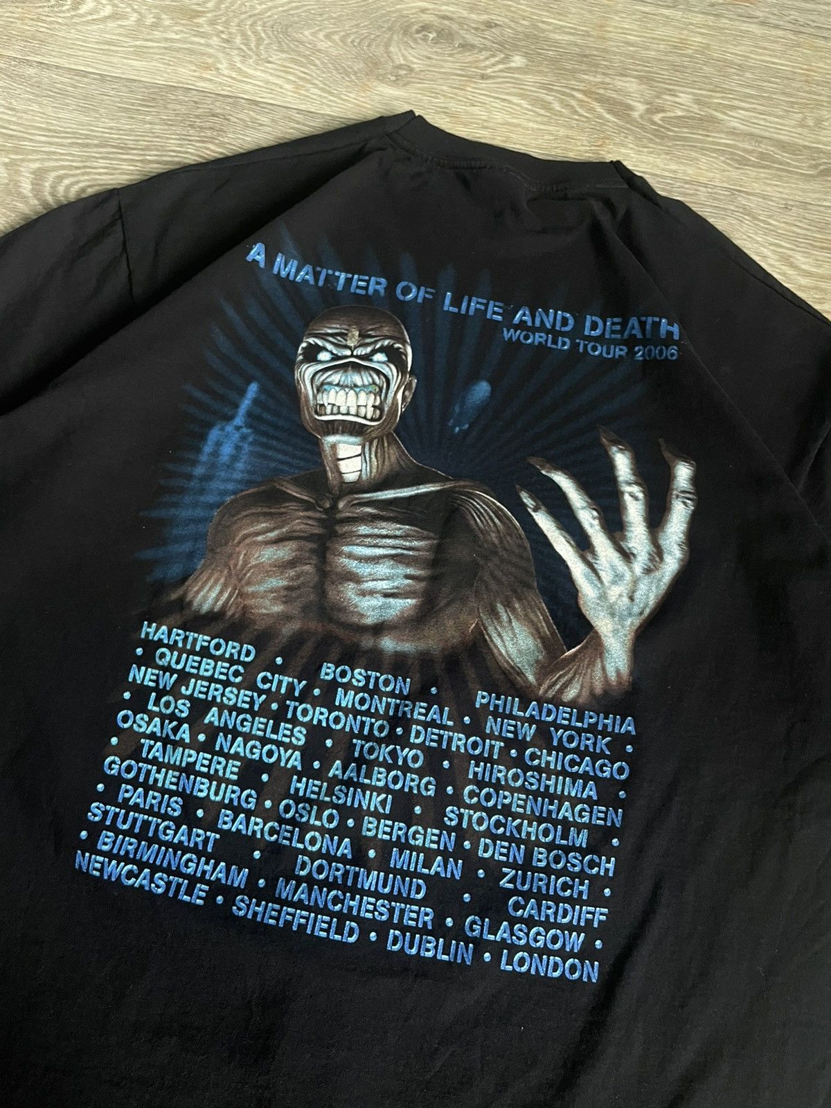 Iron Maiden Y2K Iron Maiden Shirt A Matter Of Life and Death Tour 2006 Size US XL / EU 56 / 4 - 9 Thumbnail