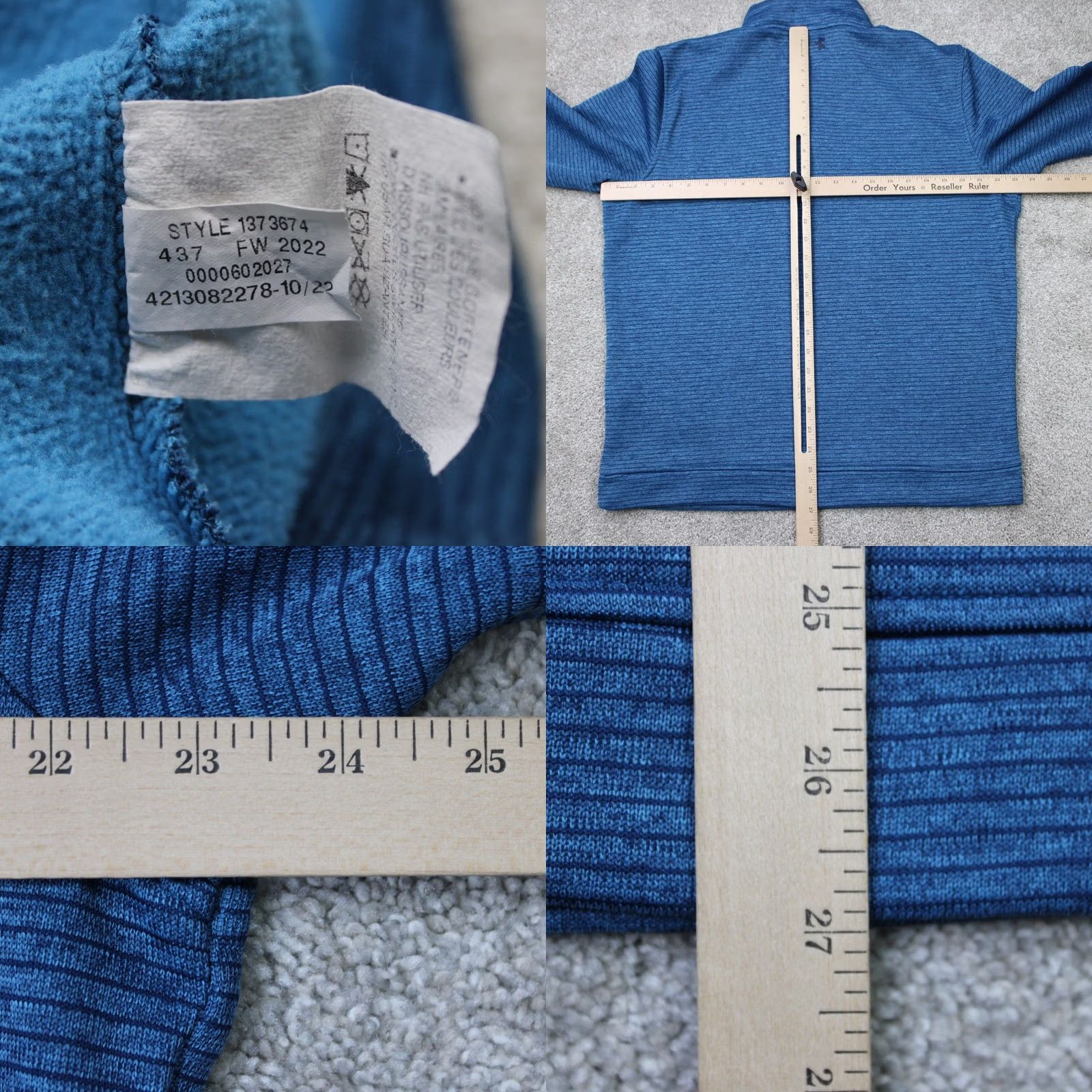 Under Armour Under Armour Golf Sweatshirt Mens Large Blue UA Storm 1/4 Zip L/S Pullover Storm Rugged Comfort Regular Fit Fleece Sweatshirt Size US L / EU 52-54 / 3 - 8 Thumbnail