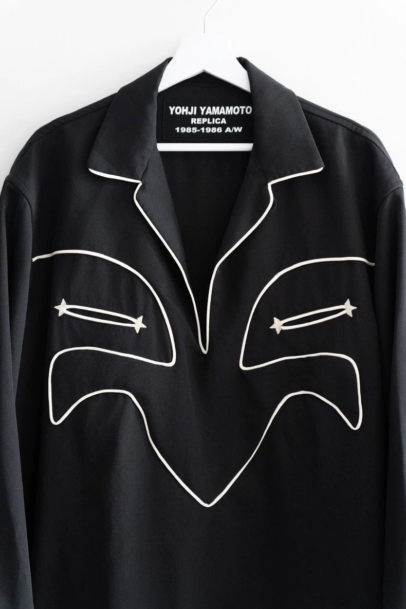 Yohji Yamamoto Yohji Yamamoto Yohji Yamamoto Black Western Style Shirt Size US S / EU 44-46 / 1 - 3 Thumbnail