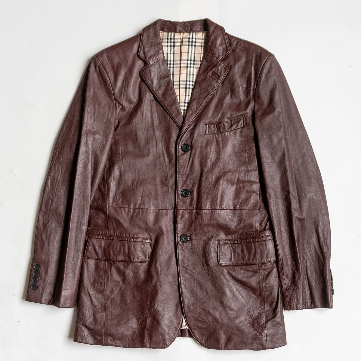 Burberry BURBERRY BLACK LABEL Leather Tailored Jacket Size M Size US M / EU 48-50 / 2 - 1 Thumbnail