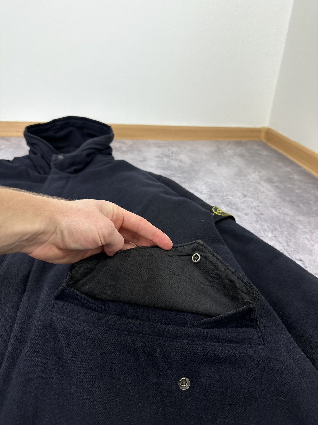 Massimo Osti Vintage 1998 Stone Island Archival Wool Hooded Long Coat Size US XL / EU 56 / 4 - 9 Thumbnail