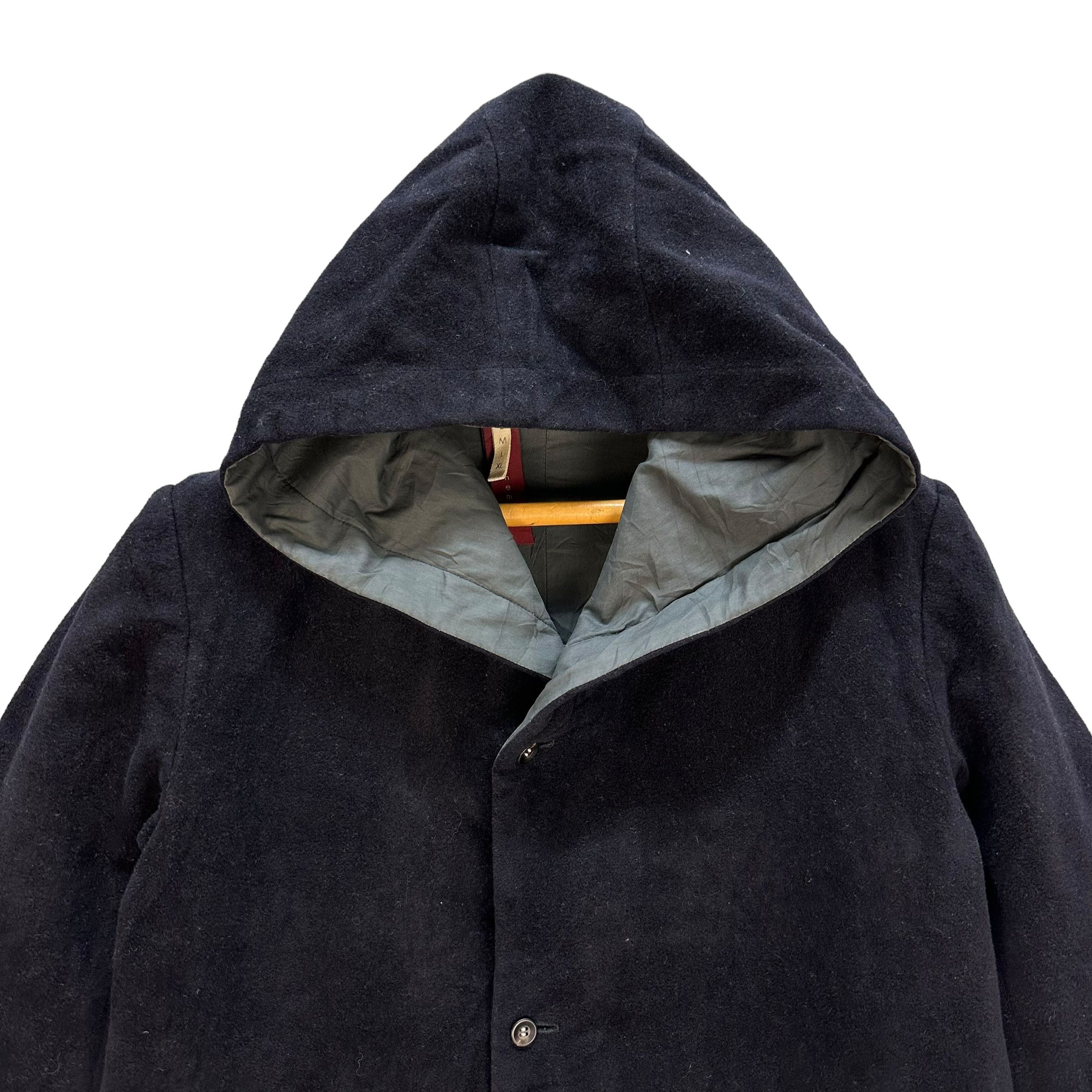 Japanese Brand SCHEME 2 Wool Cashmere Hooded Jacket #A22-0517 Size US M / EU 48-50 / 2 - 2 Thumbnail