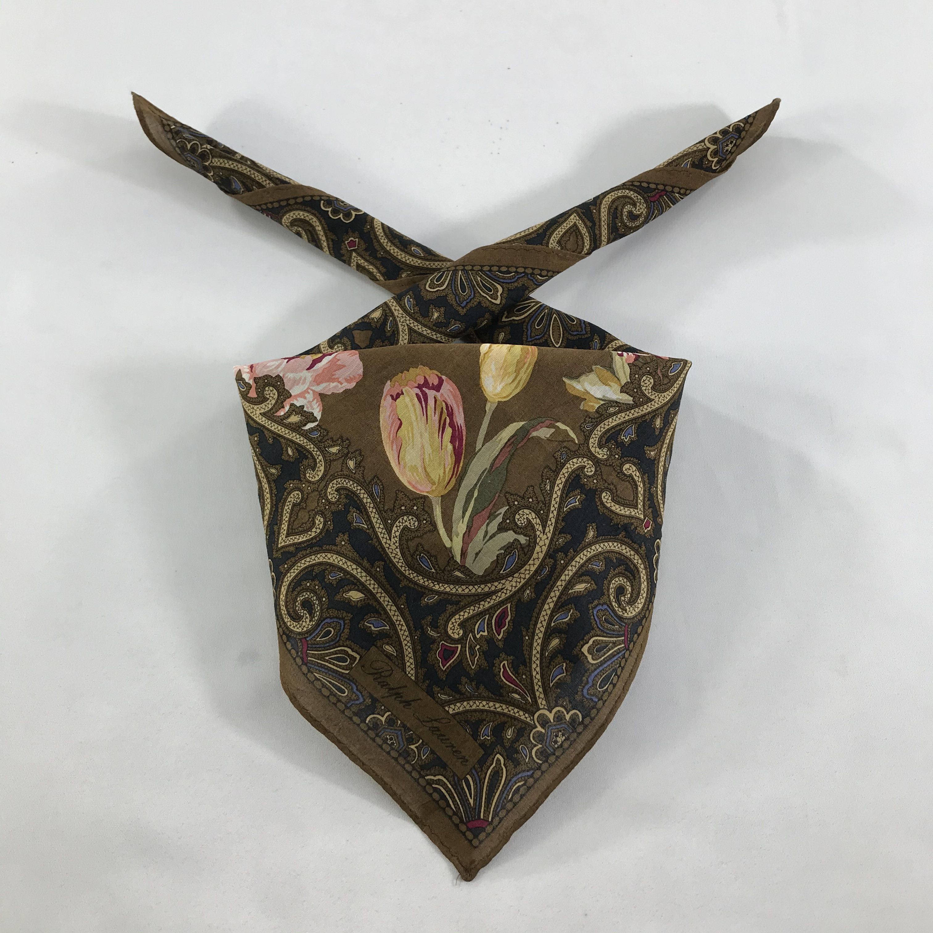 Ralph Lauren × Vintage Ralph Lauren Bandana / Handkerchief / Neckerchief - S1326 Size ONE SIZE - 3 Thumbnail
