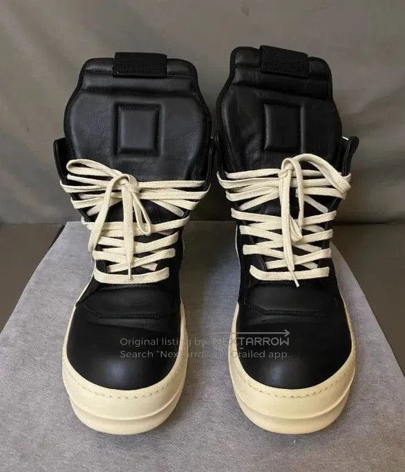 Rick Owens rick owens black leather sneakers size 41.5. Size US 8.5 / EU 41-42 - 2 Thumbnail