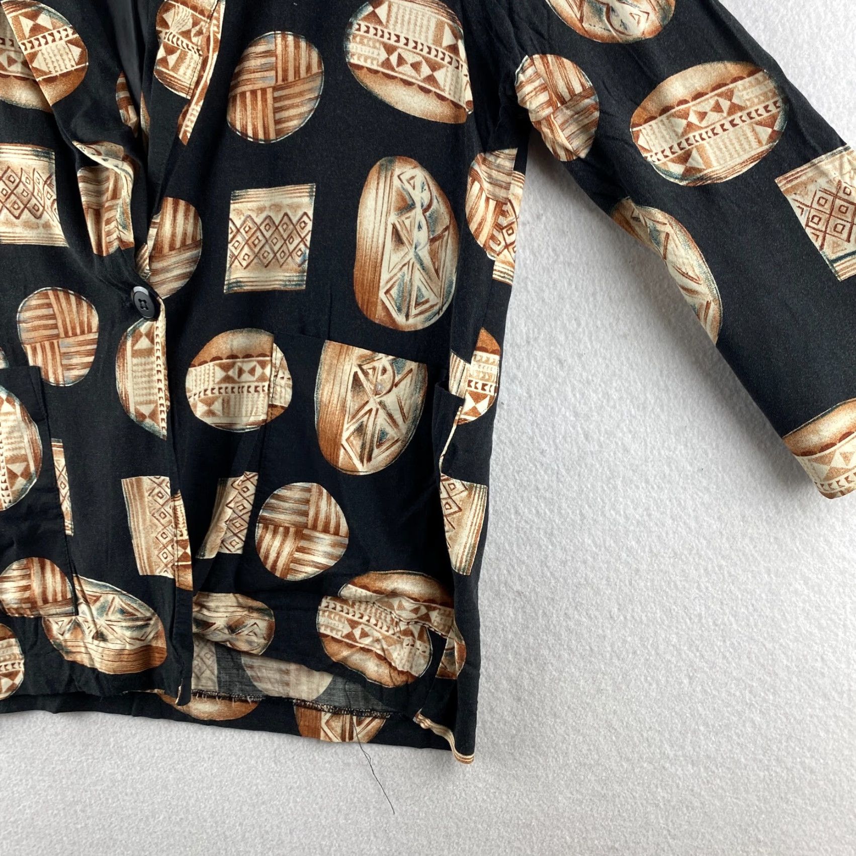 Vintage VINTAGE Kensington Square Blazer Womens Medium M / P Black Blazer Cardigan Made In USA 80s Size M / US 6-8 / IT 42-44 - 5 Thumbnail