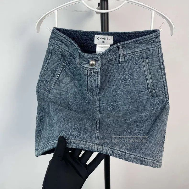 Chanel Chanel Blue denim skirt Size 42" / US 20 - 3 Thumbnail