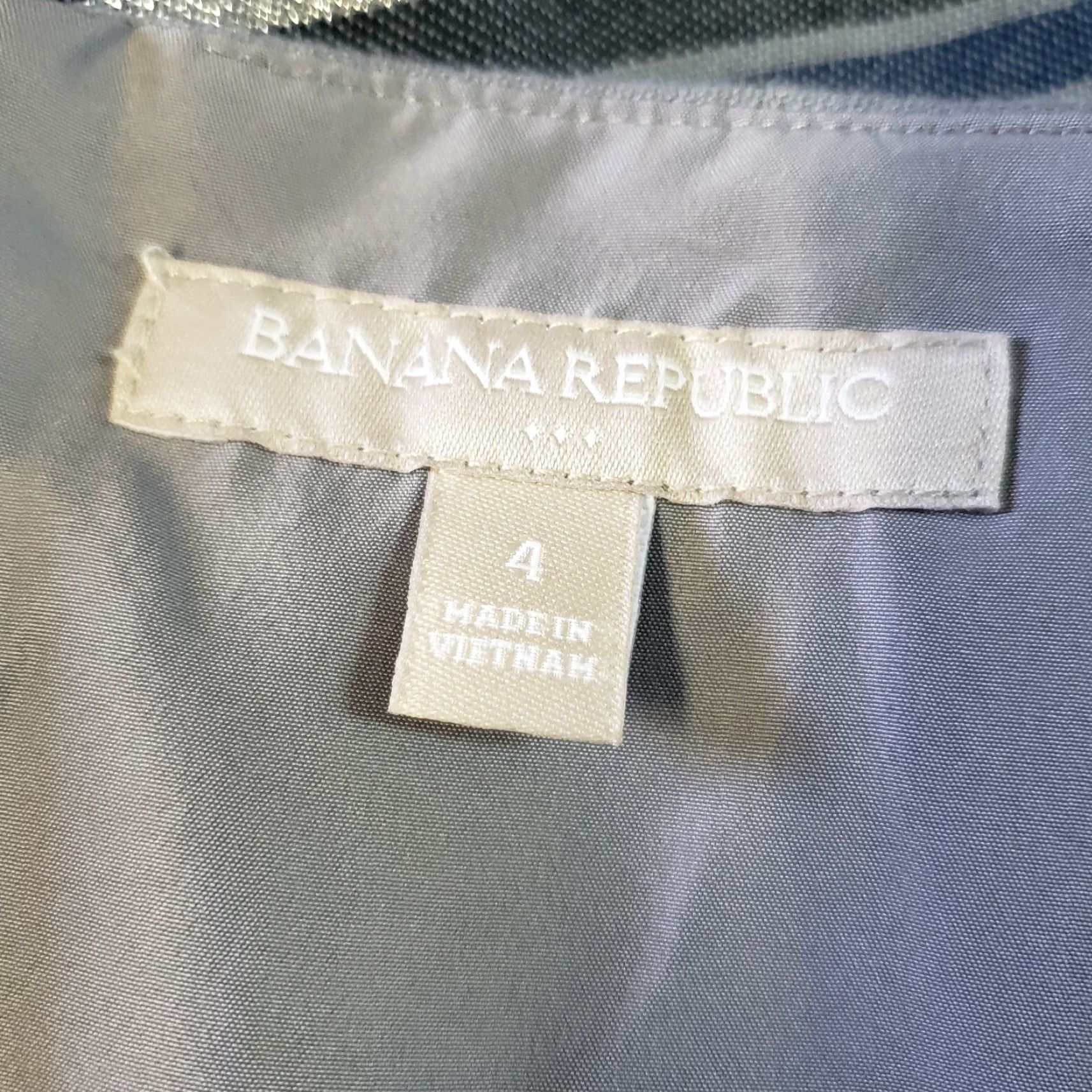 Banana Republic Banana Republic Womens Pencil Skirt Sz 4 Gray Pink Stripe Cotton Blend Size 27" / US 4 / IT 40 - 3 Thumbnail