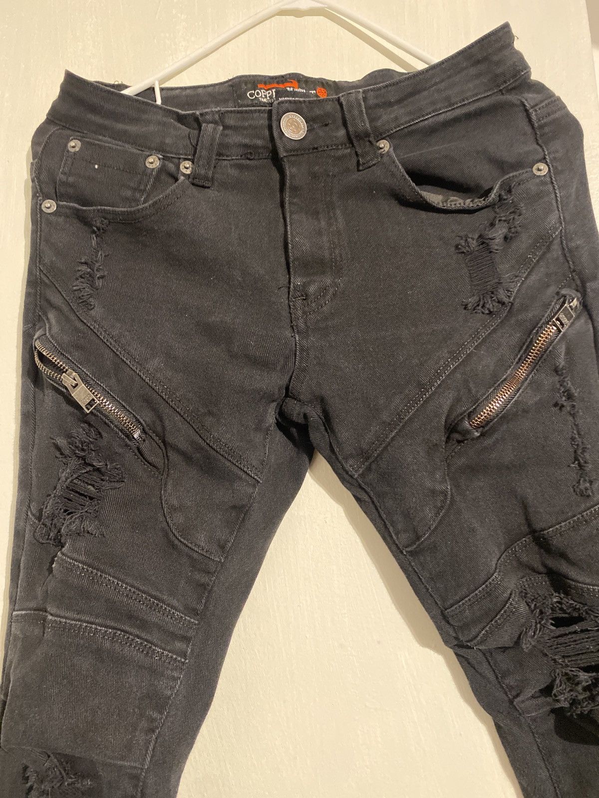Other Black Copper Rivet Biker Denim Size US 28 / EU 44 - 2 Thumbnail