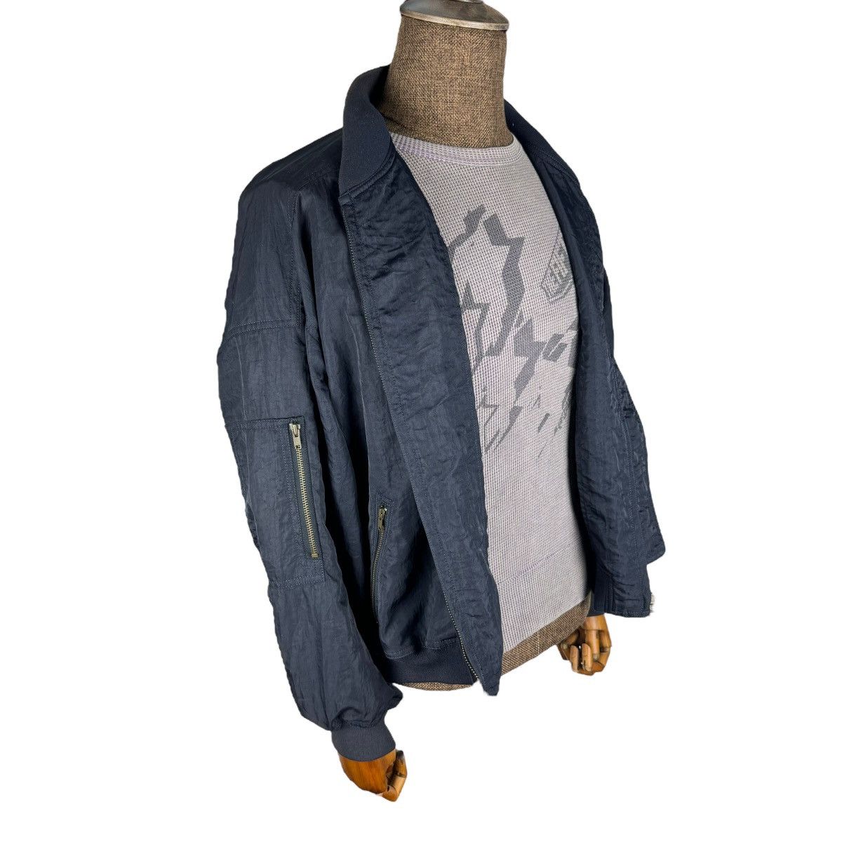 Issey Miyake ⚡️80s ISSEY MIYAKE BOMBER ZIPPER JACKET Size US M / EU 48-50 / 2 - 5 Thumbnail