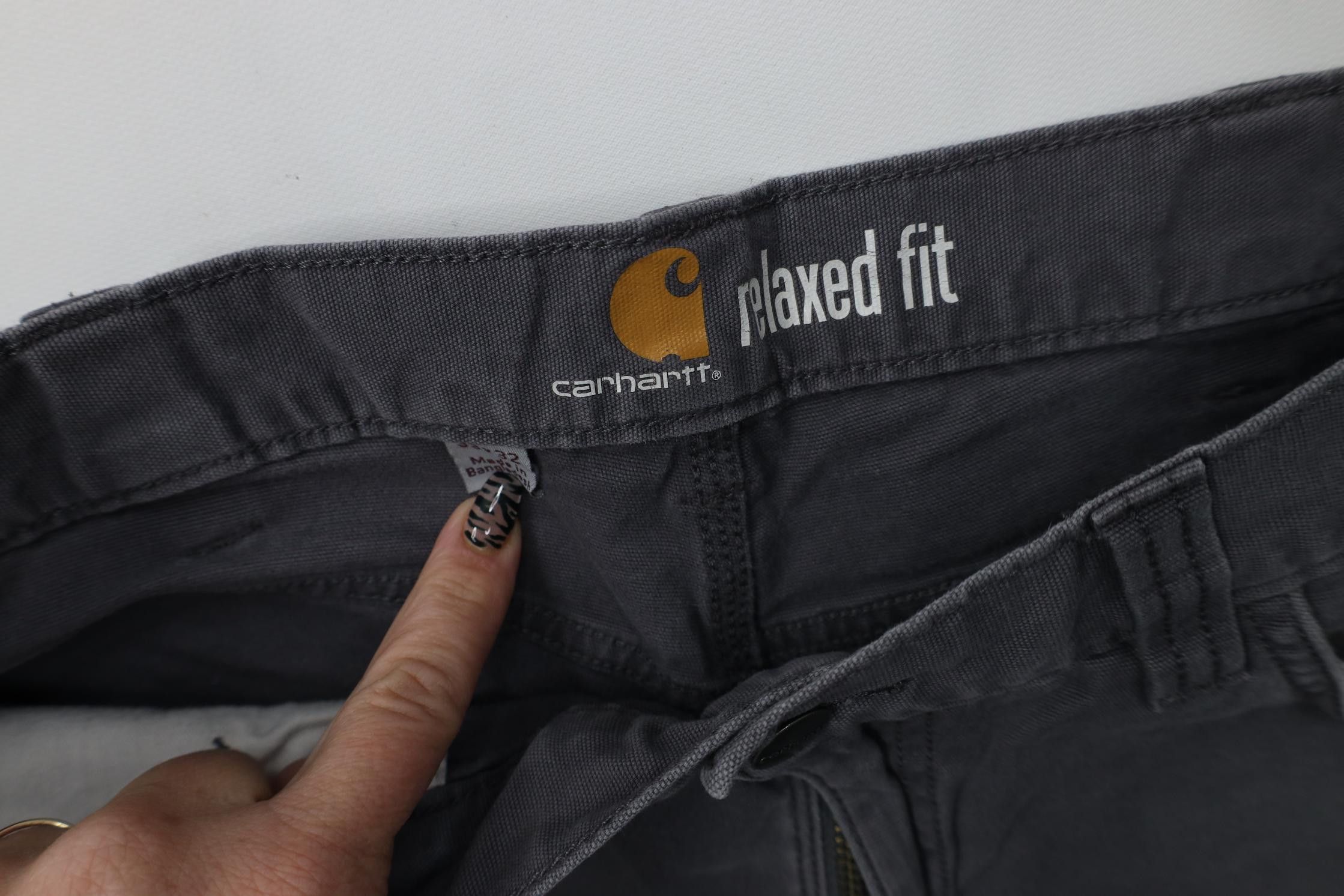 Carhartt Vintage Y2K Carhartt Relaxed Fit Stretch Canvas Pants Gray Size US 33 - 7 Thumbnail