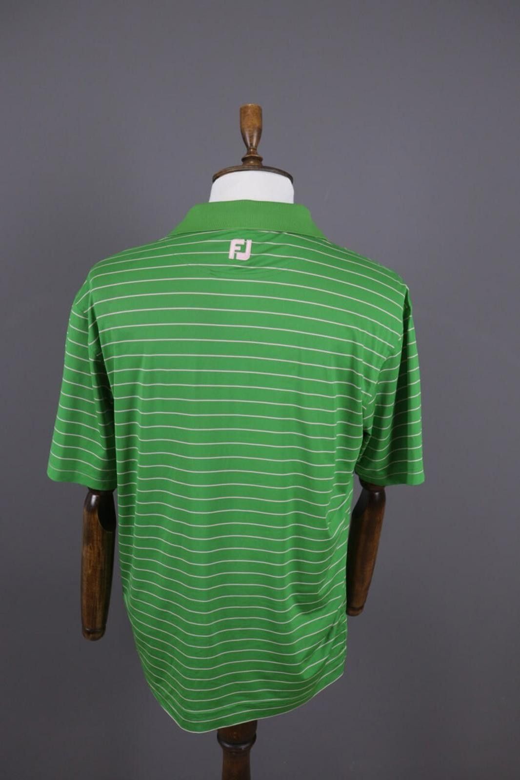 Fjallraven FJ Foot Joy Green Striped Tennis Spots Polo Shirt Size M Size US M / EU 48-50 / 2 - 6 Thumbnail